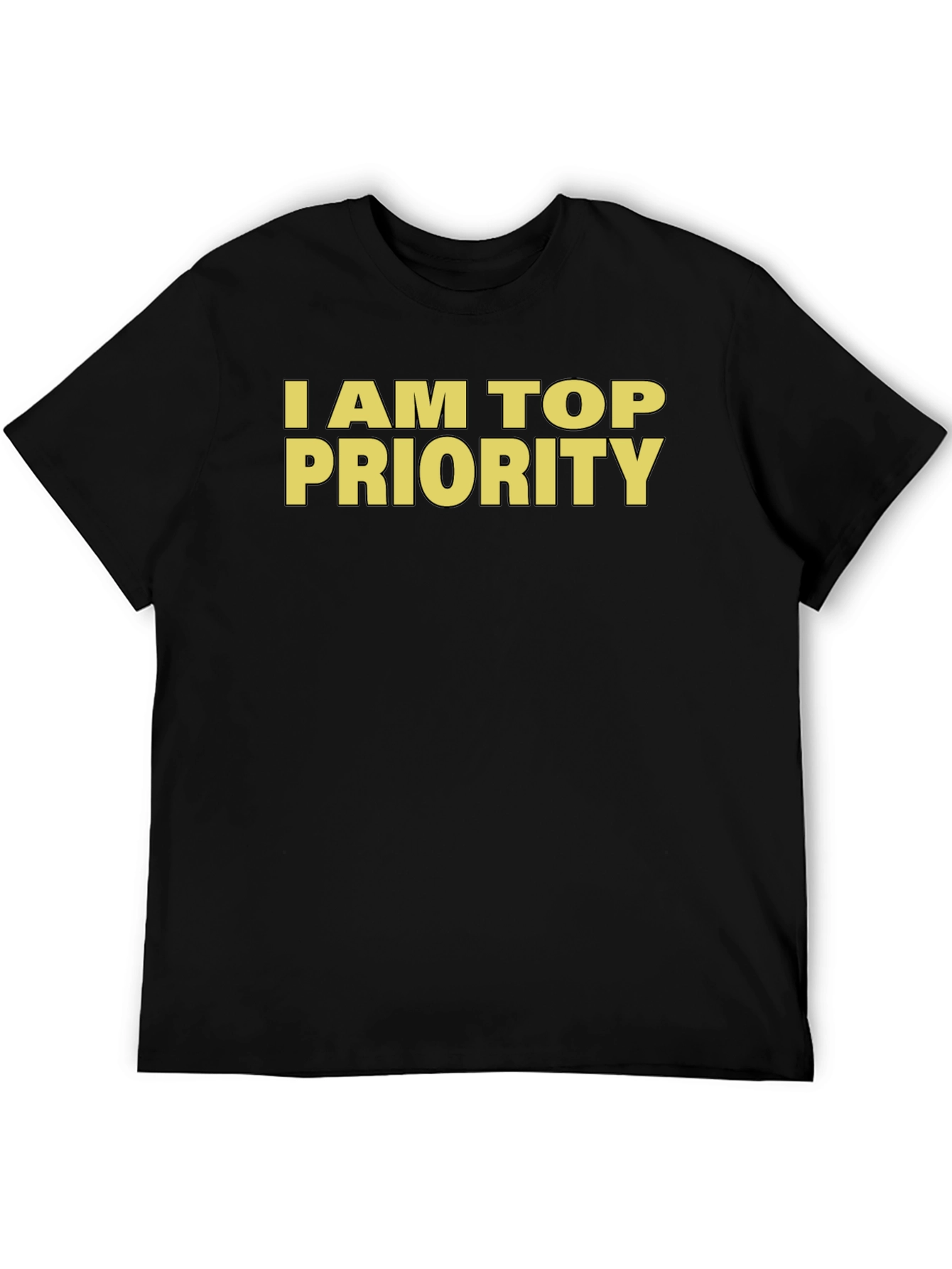 I am Top Priority Graphic Tee - Black