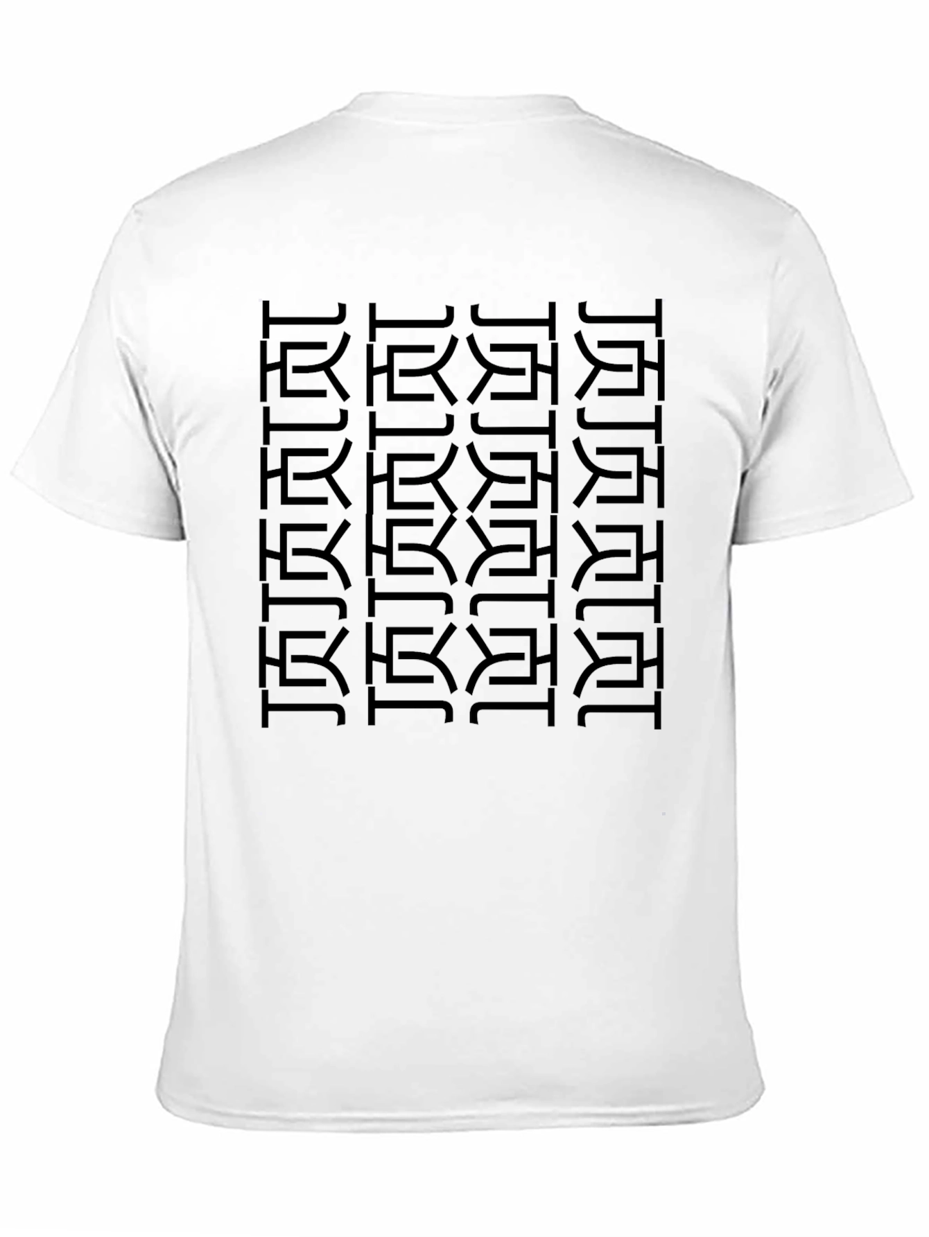 Geometric Pattern Tee - Stylish Black T-Shirt