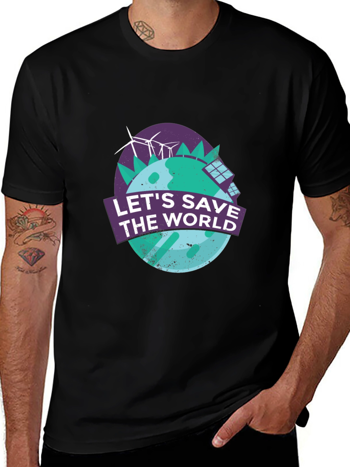 Save the World Graphic Tee - Eco-Friendly T-Shirt