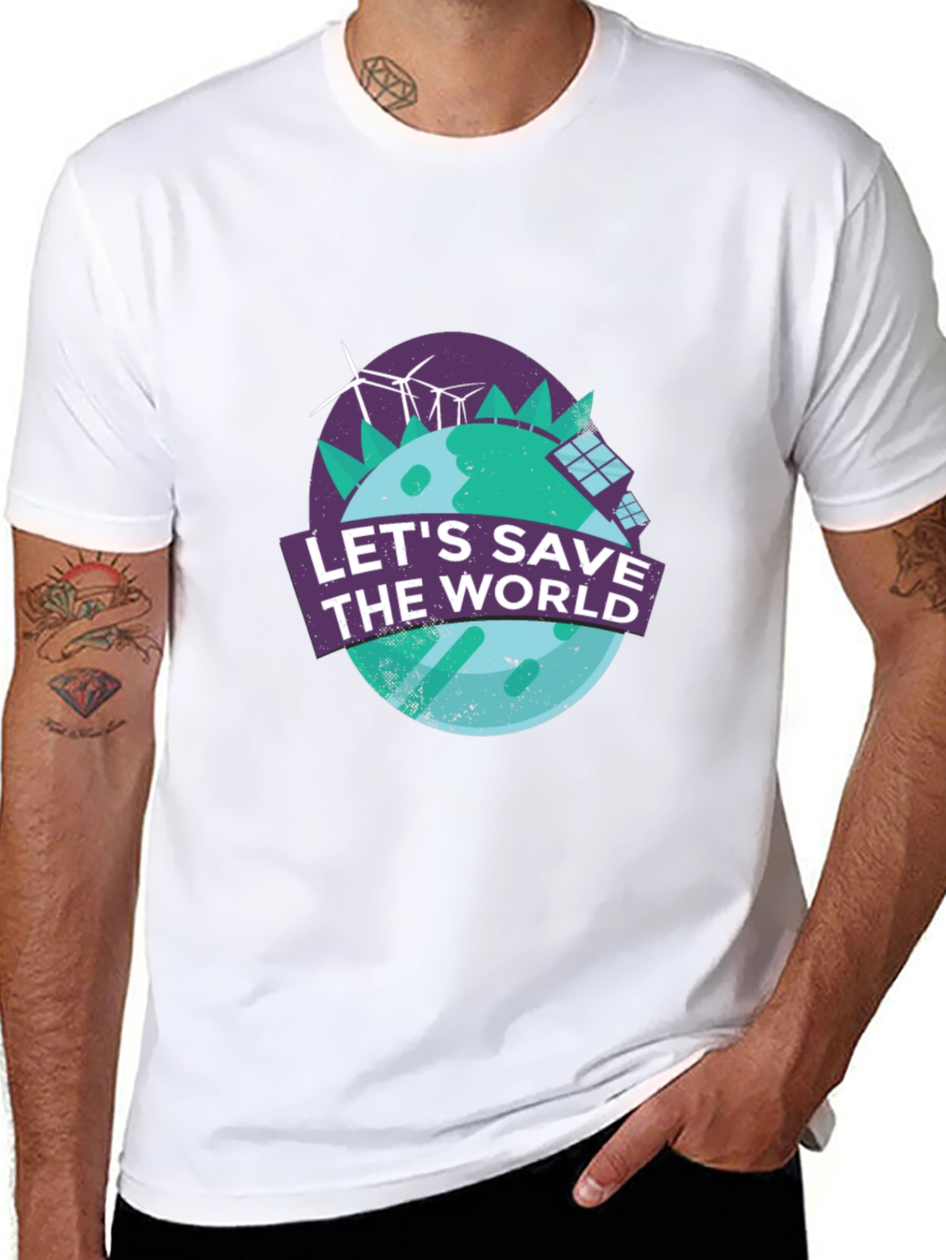 Save the World Graphic Tee - Eco-Friendly T-Shirt