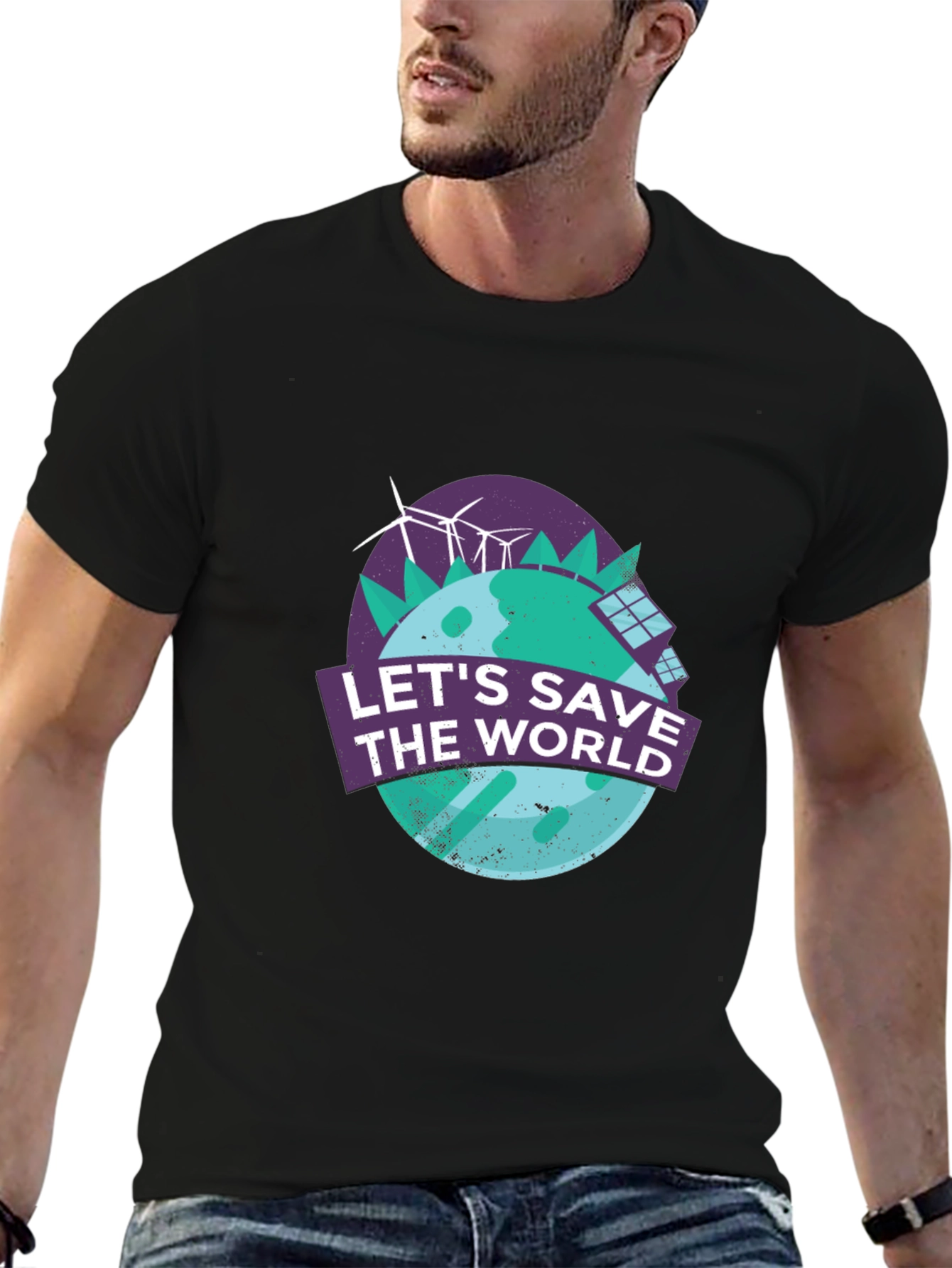 Save the World Graphic Tee - Eco-Friendly T-Shirt