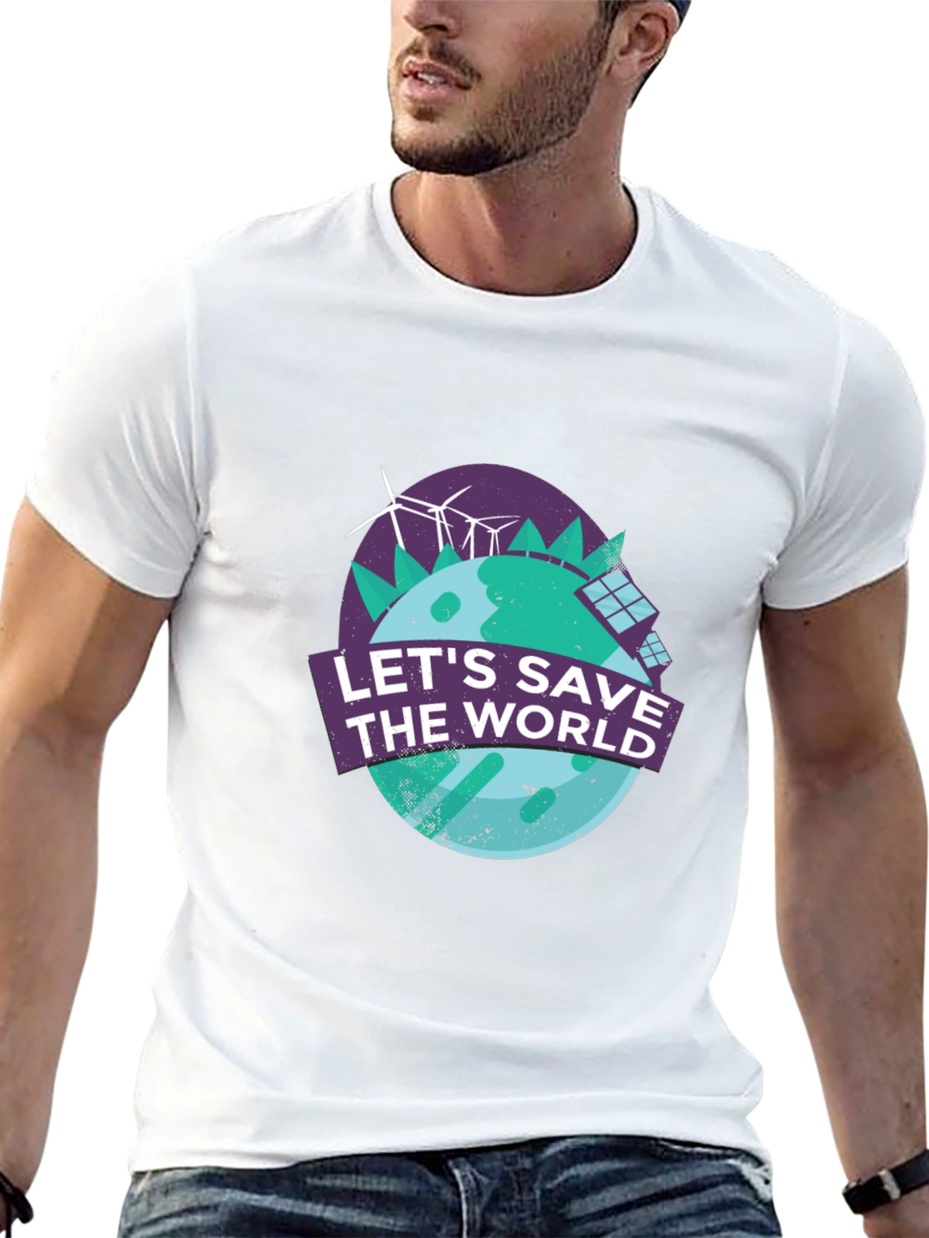 Save the World Graphic Tee - Eco-Friendly T-Shirt