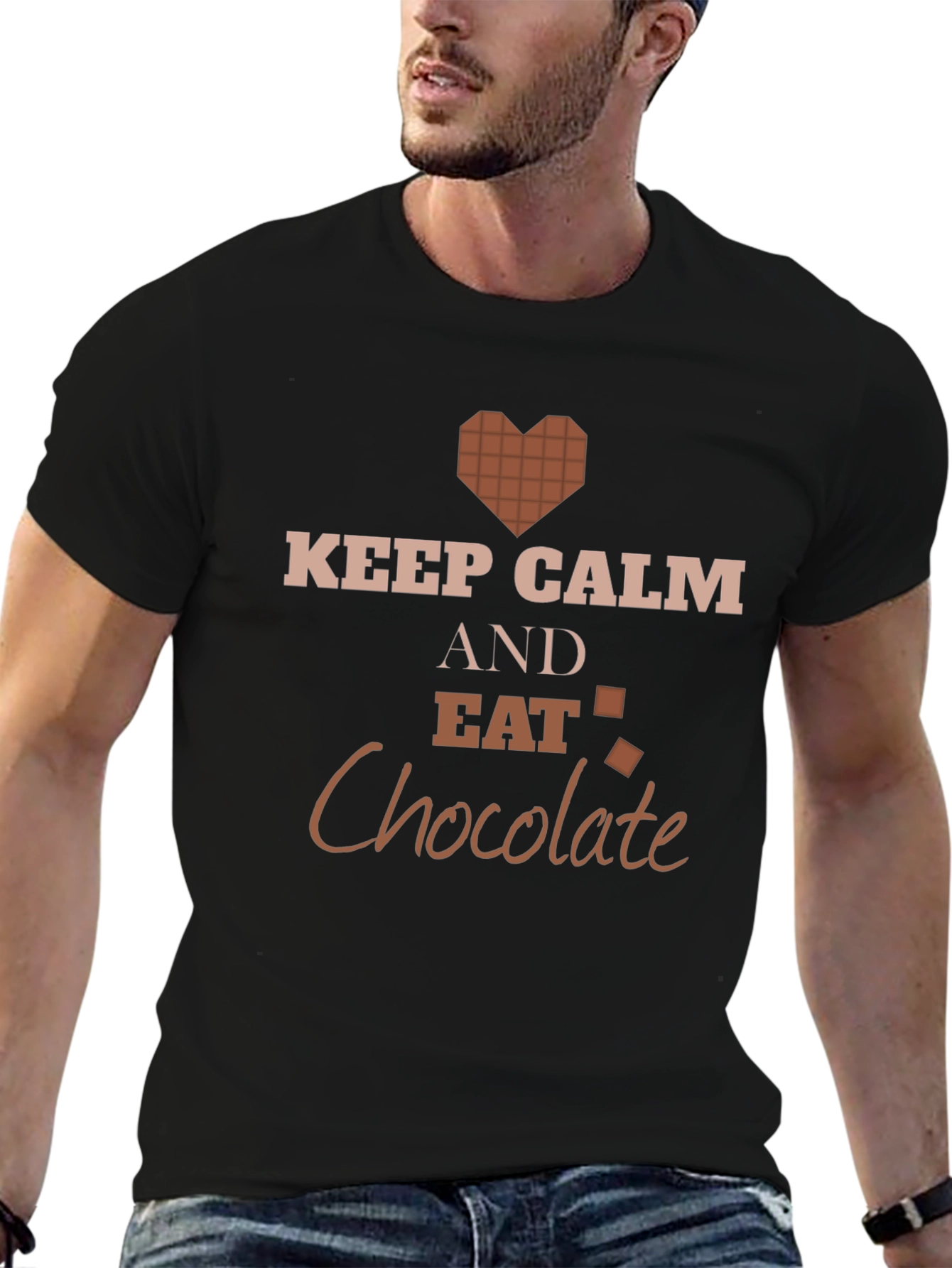 Keep Calm and Eat Chocolate Graphic Tee