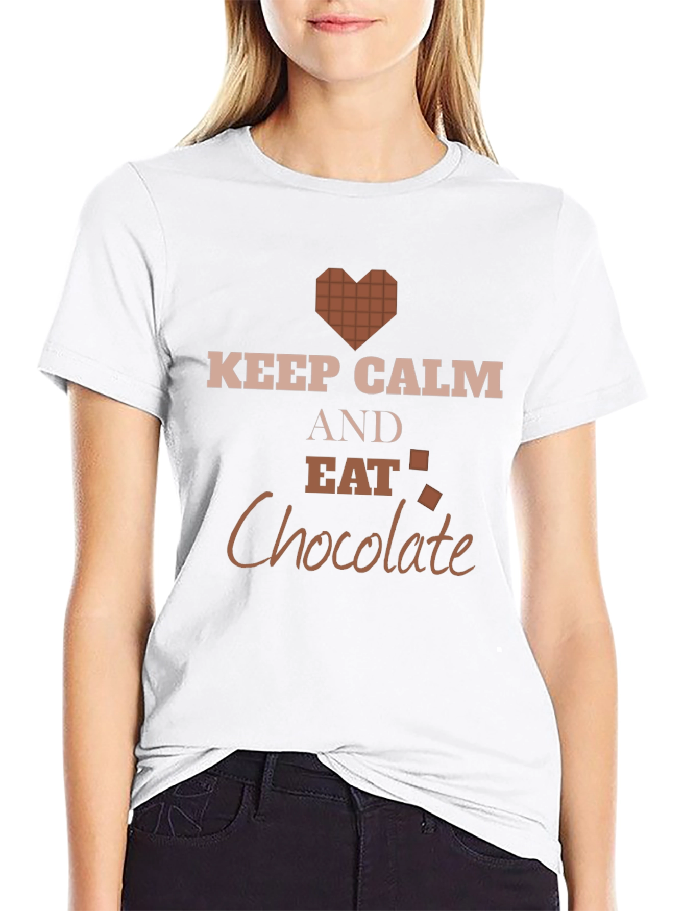 Keep Calm and Eat Chocolate Graphic Tee