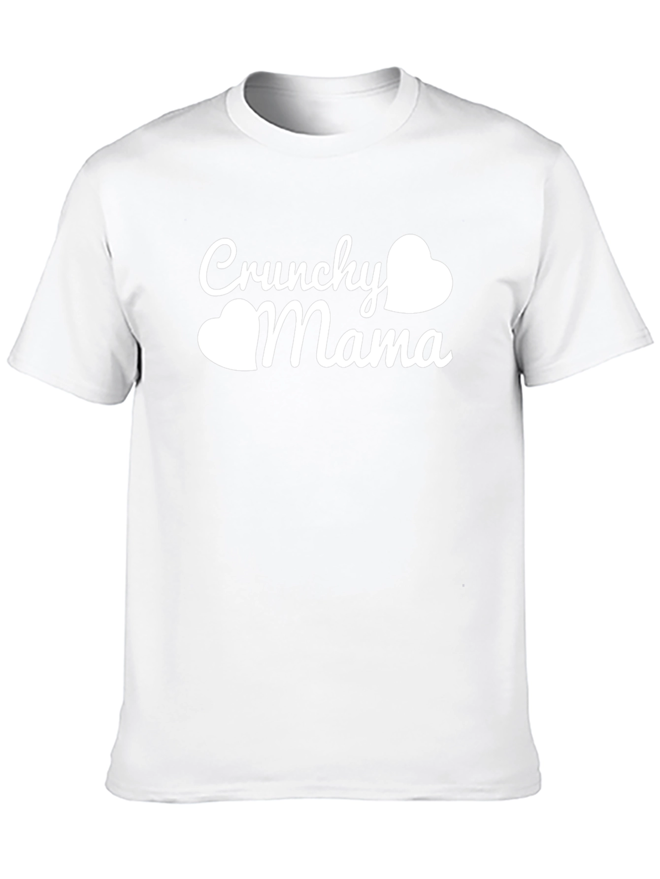 Crunchy Mama Heart Graphic Tee - Trendy Mothers Shirt
