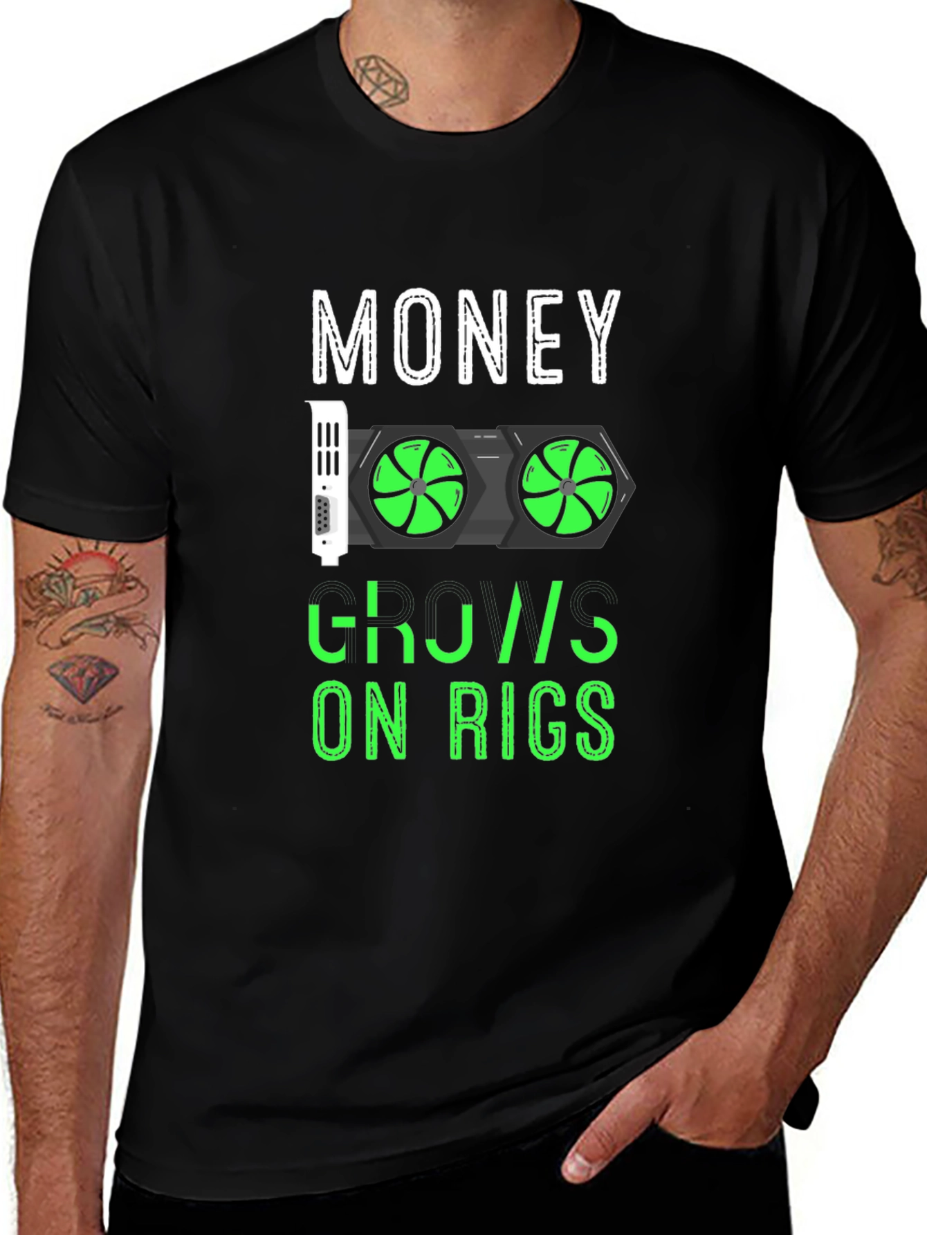 Money Thru Rigs Black T-Shirt