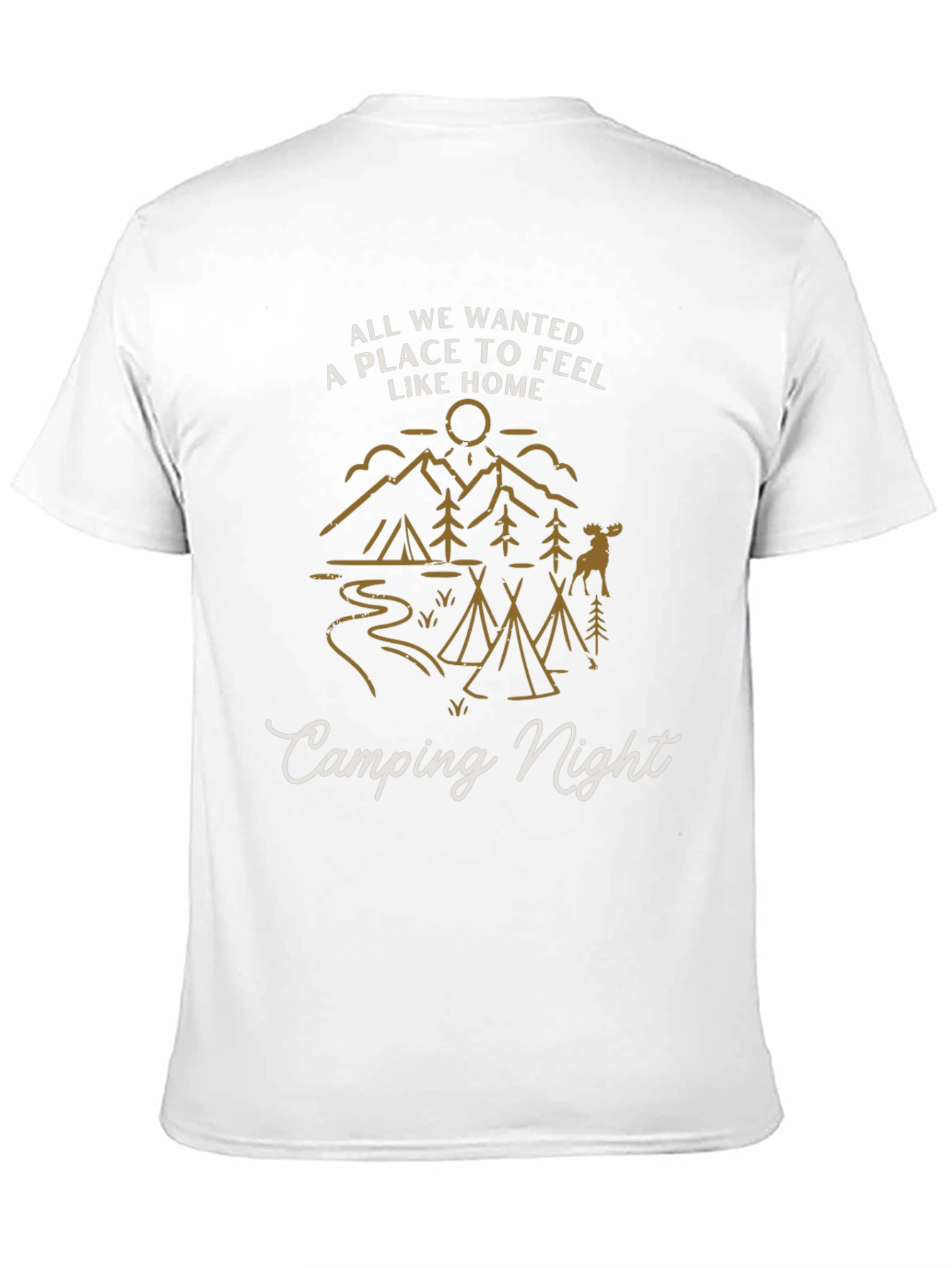 Camping Night Graphic Tee - Adventure Awaits