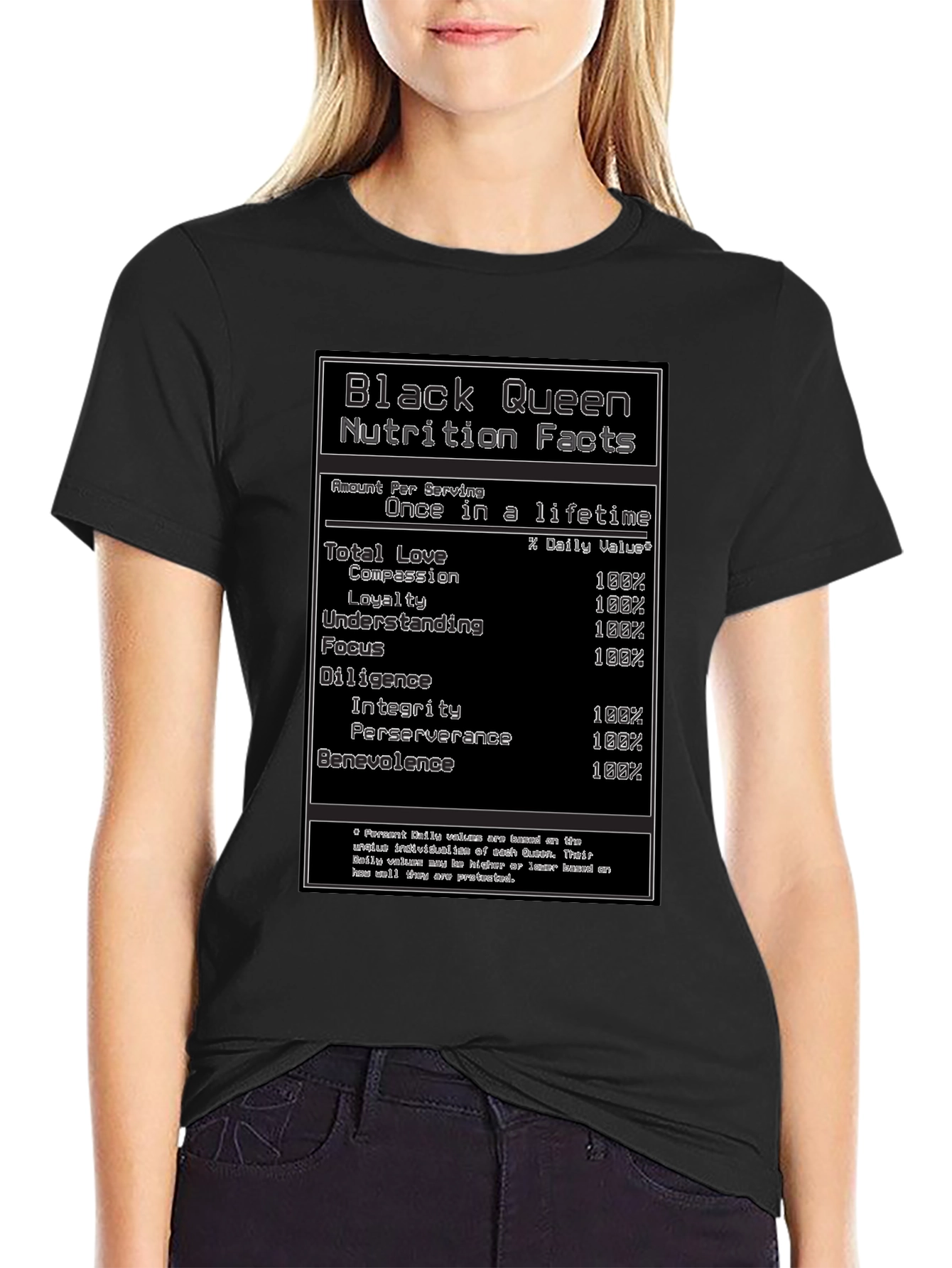 Black Queen Nutrition Facts T-Shirt