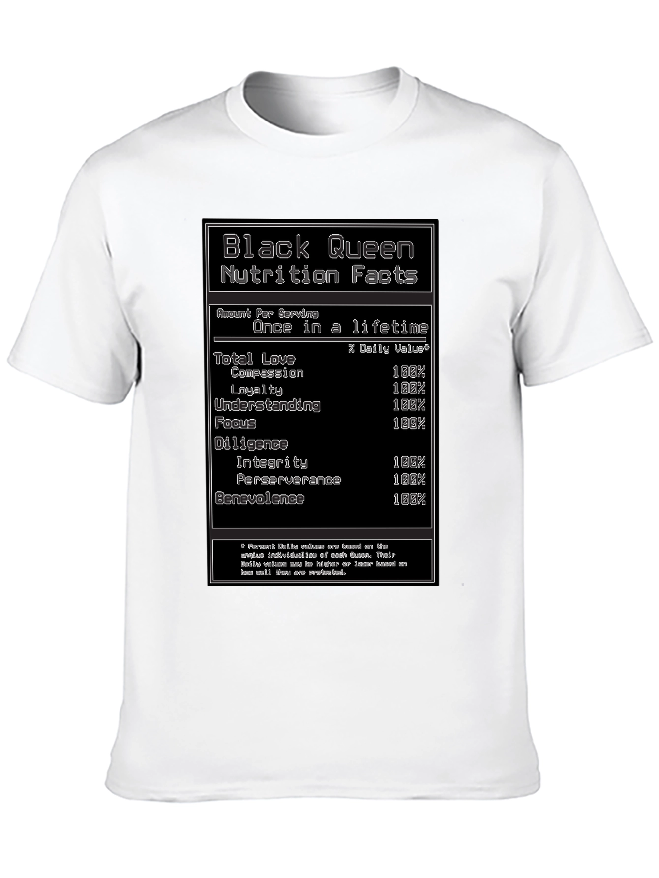 Black Queen Nutrition Facts T-Shirt