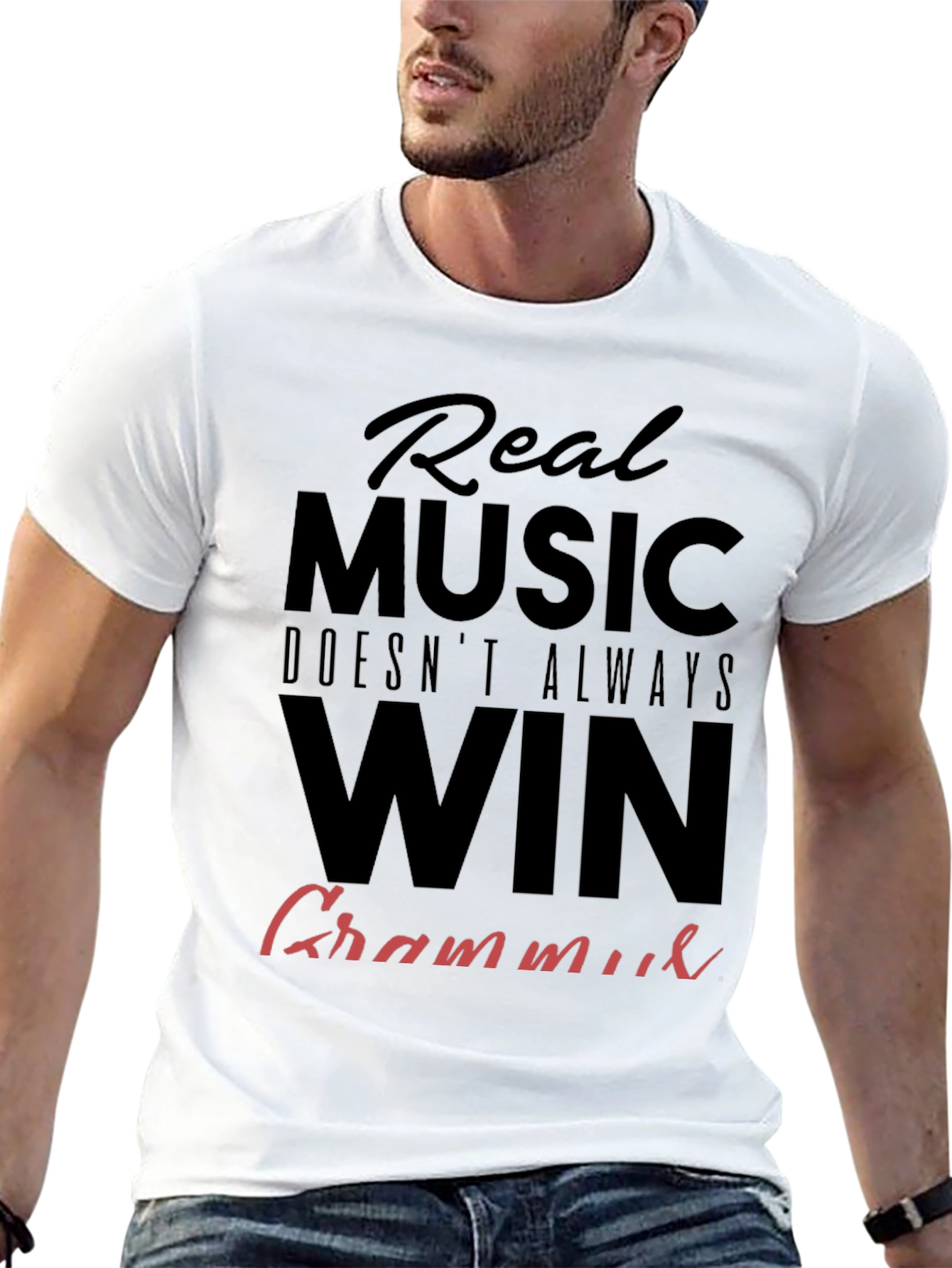 Real Music Doesnt Always Win Grammar T-Shirt