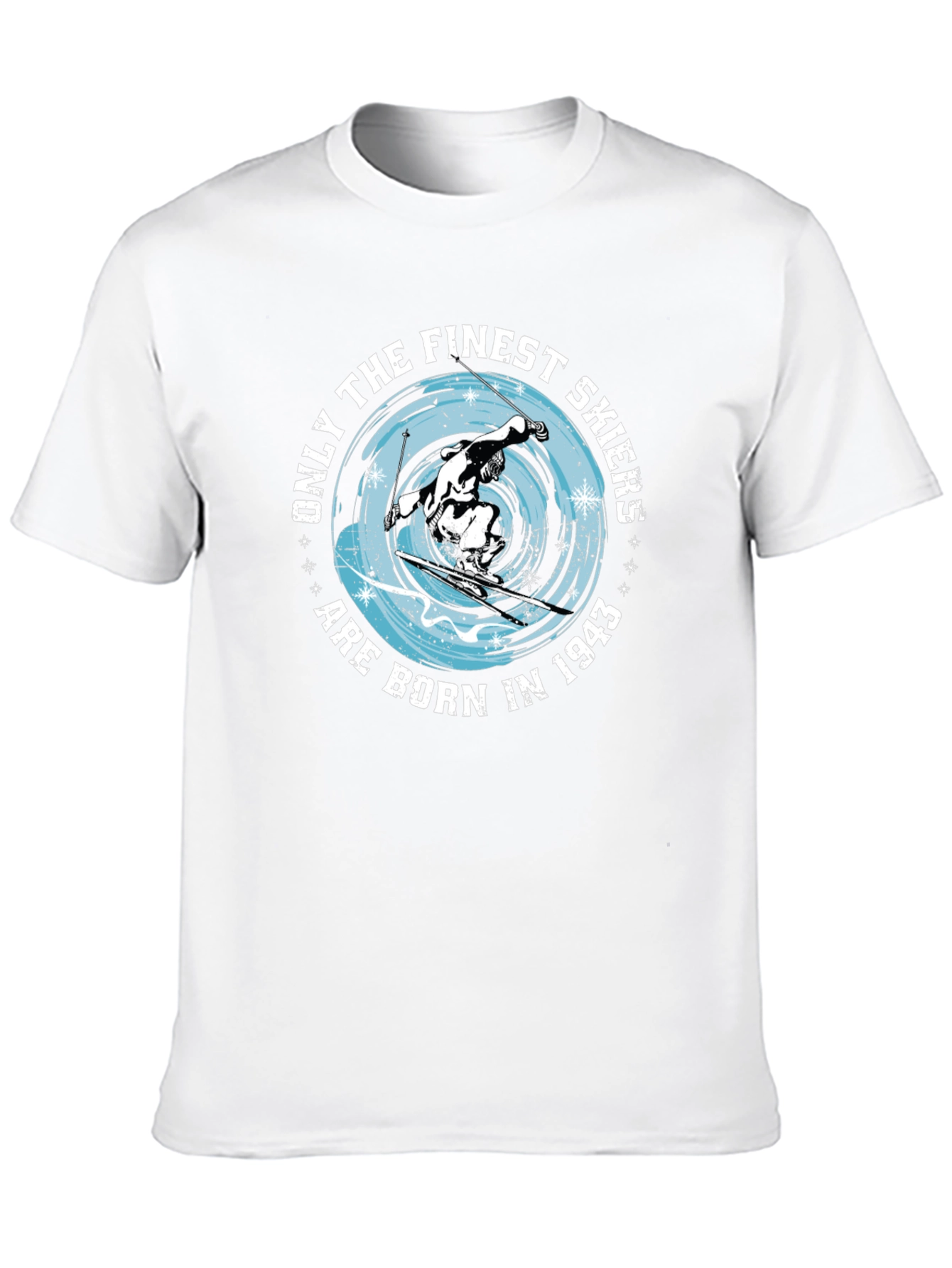 Finest Skiers Born in 1943 Black T-Shirt