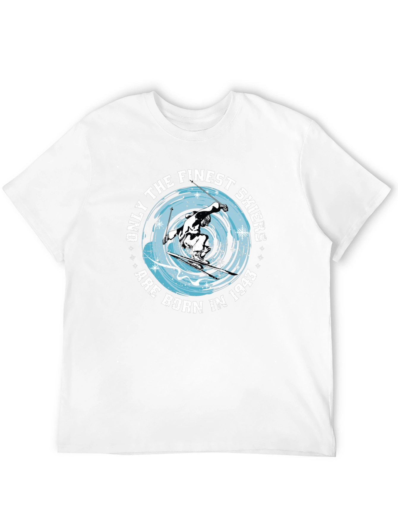 Finest Skiers Born in 1943 Black T-Shirt