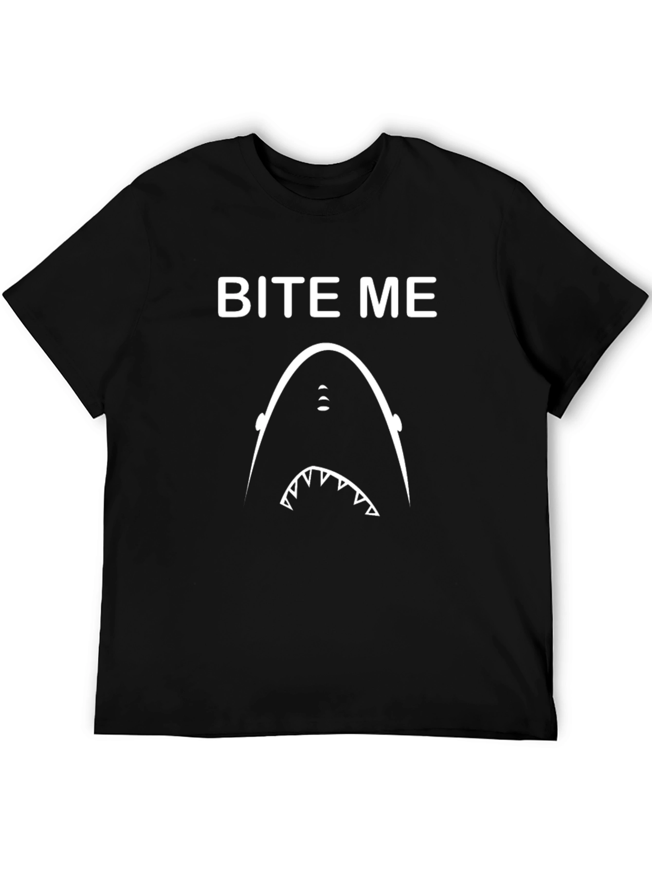 Bite Me Shark T-Shirt - Graphic Print Tee