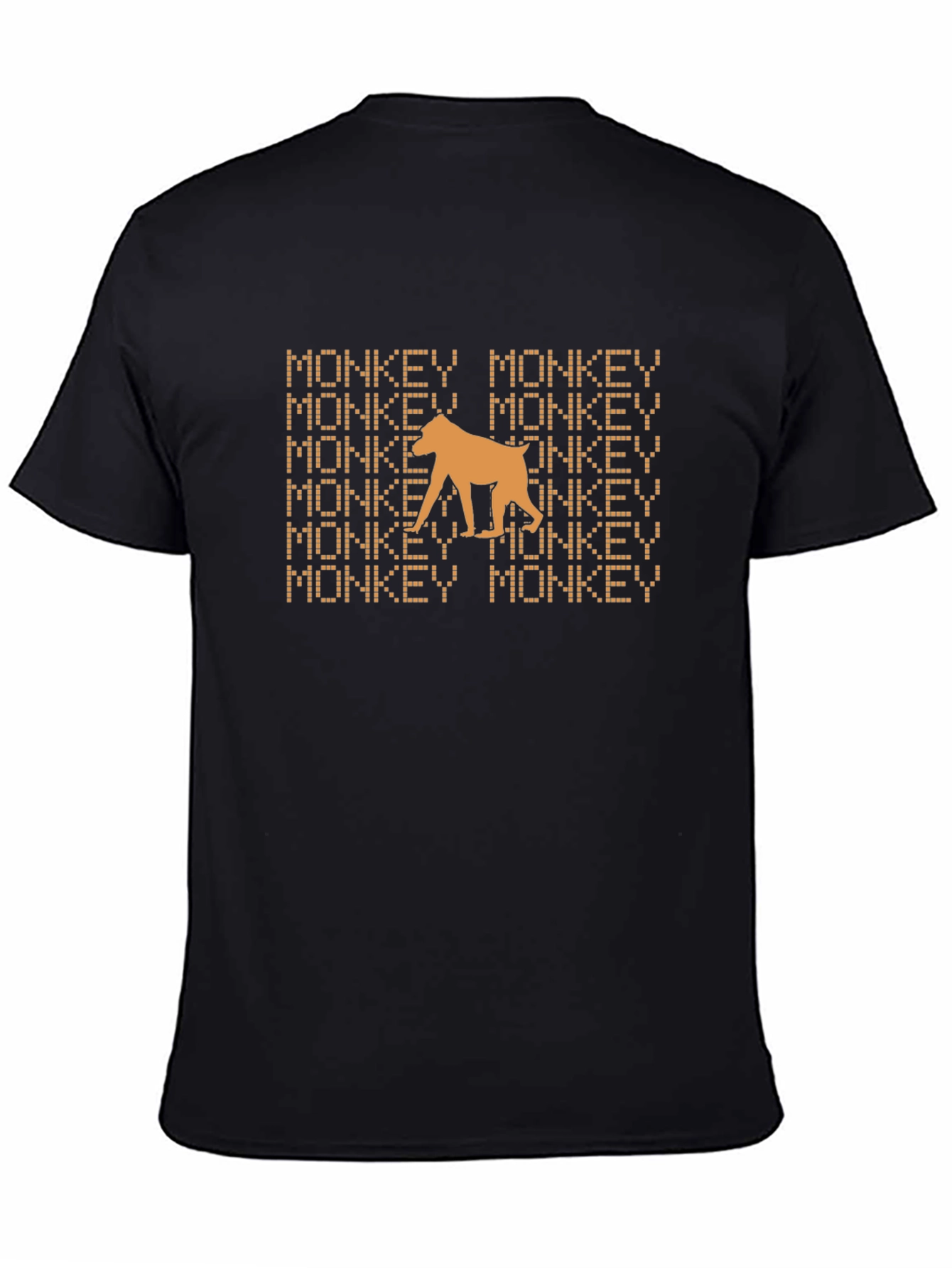 Monkey Graphic Tee - Black Cotton T-Shirt