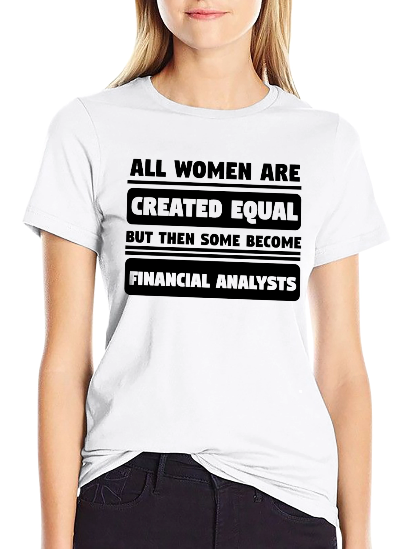 Financial Analyst Womens Graphic Tee - Black