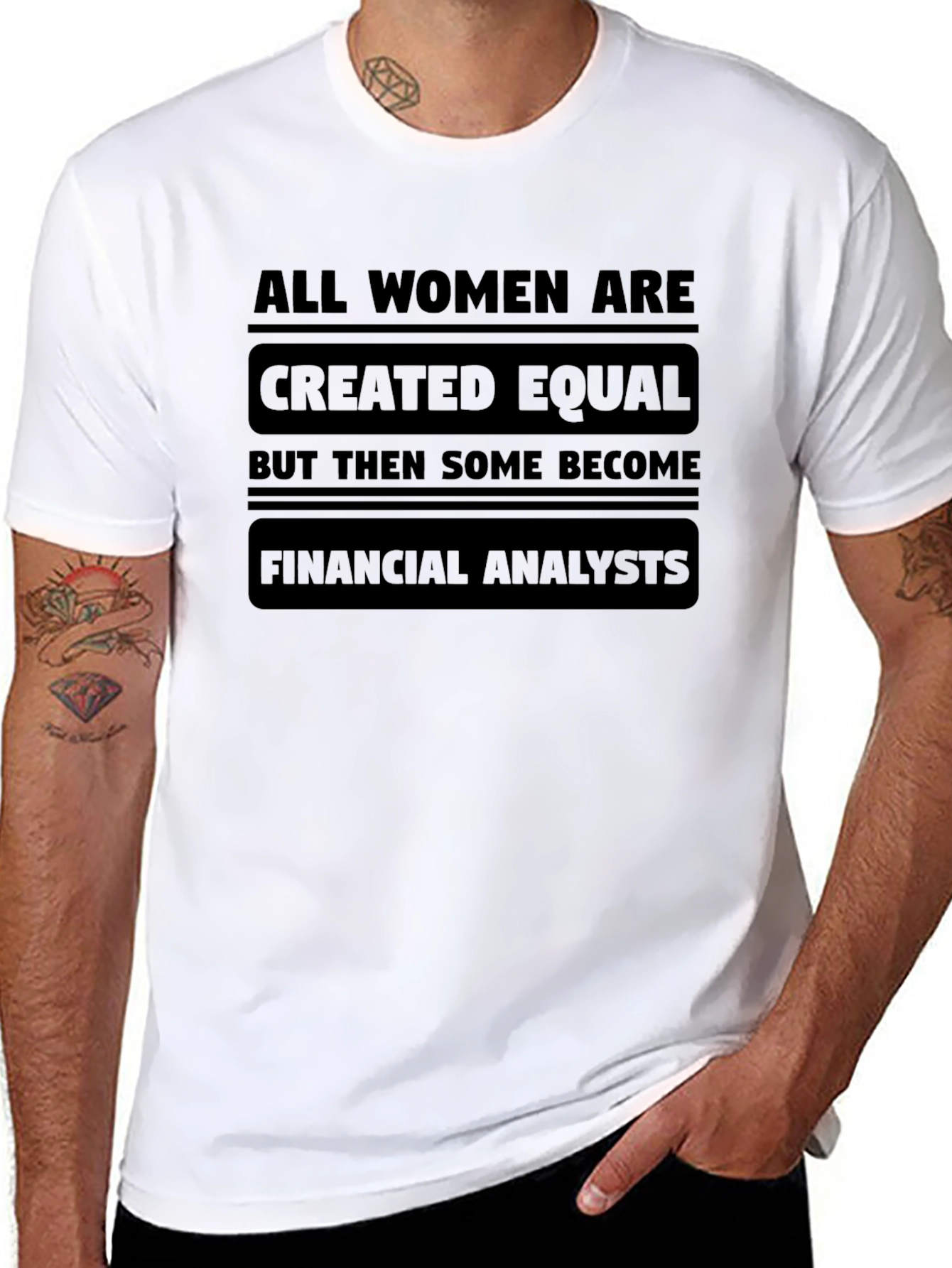 Financial Analyst Womens Graphic Tee - Black
