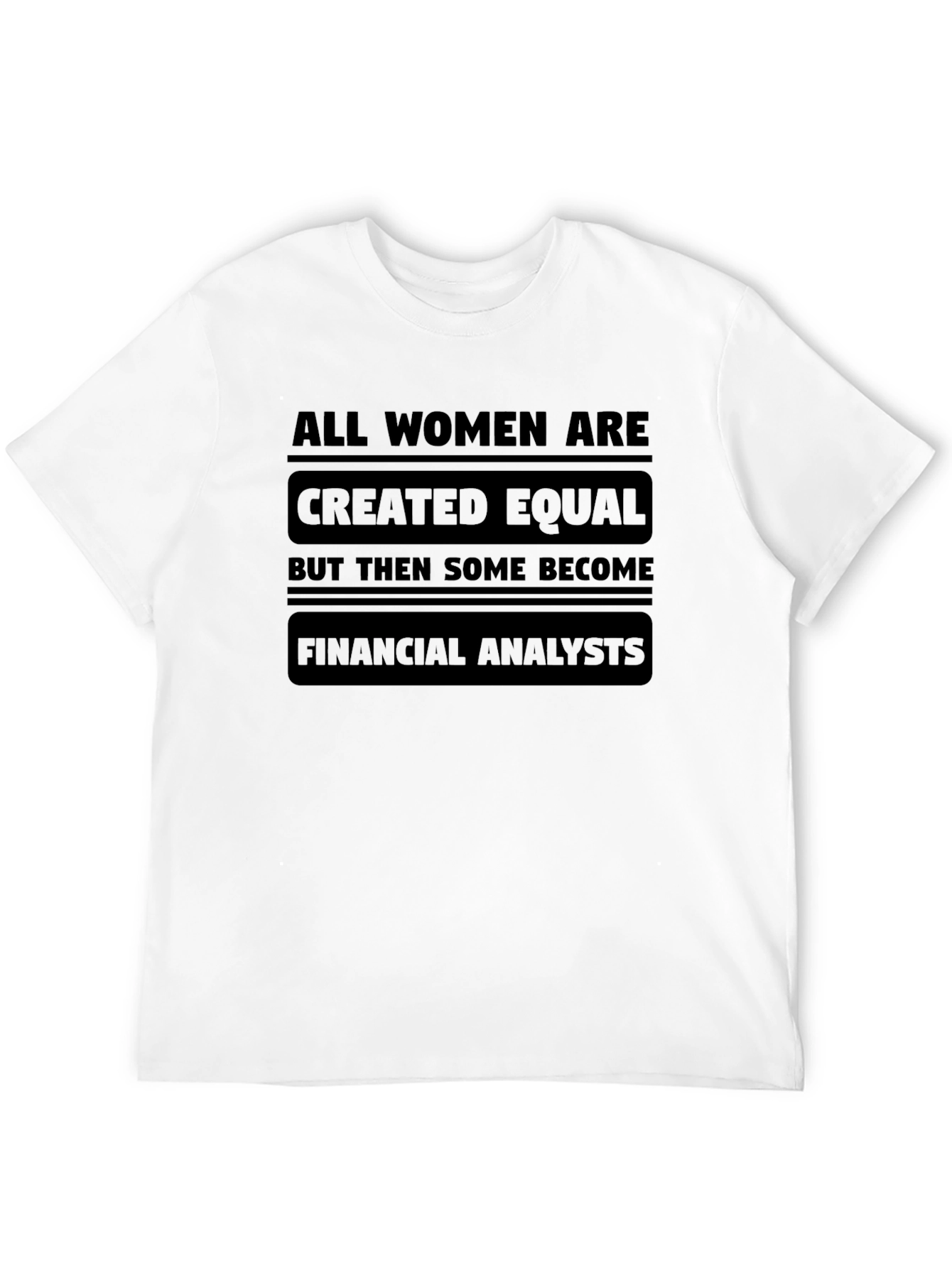 Financial Analyst Womens Graphic Tee - Black