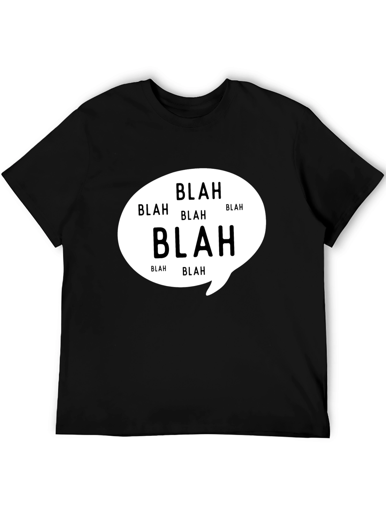 Blah Bubble Black T-Shirt - Express Yourself!