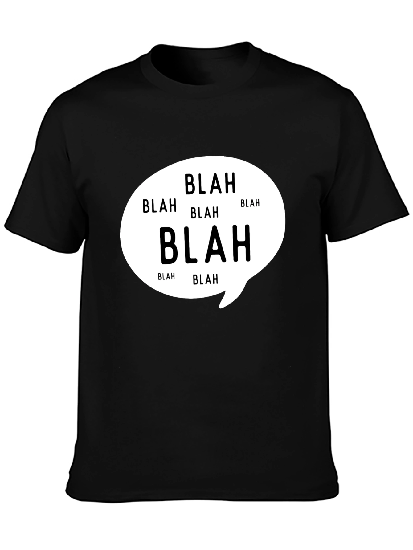 Blah Bubble Black T-Shirt - Express Yourself!