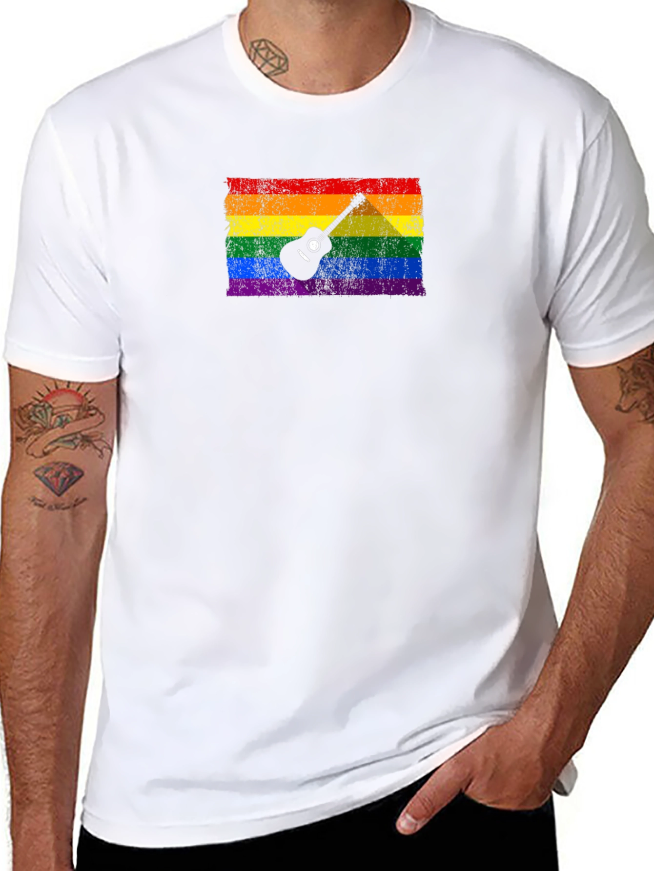 Rainbow Guitar Pride T-Shirt