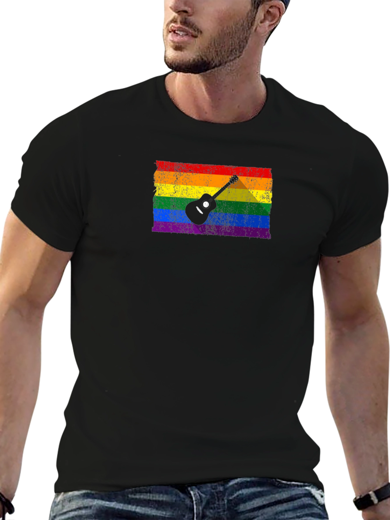 Rainbow Guitar Pride T-Shirt