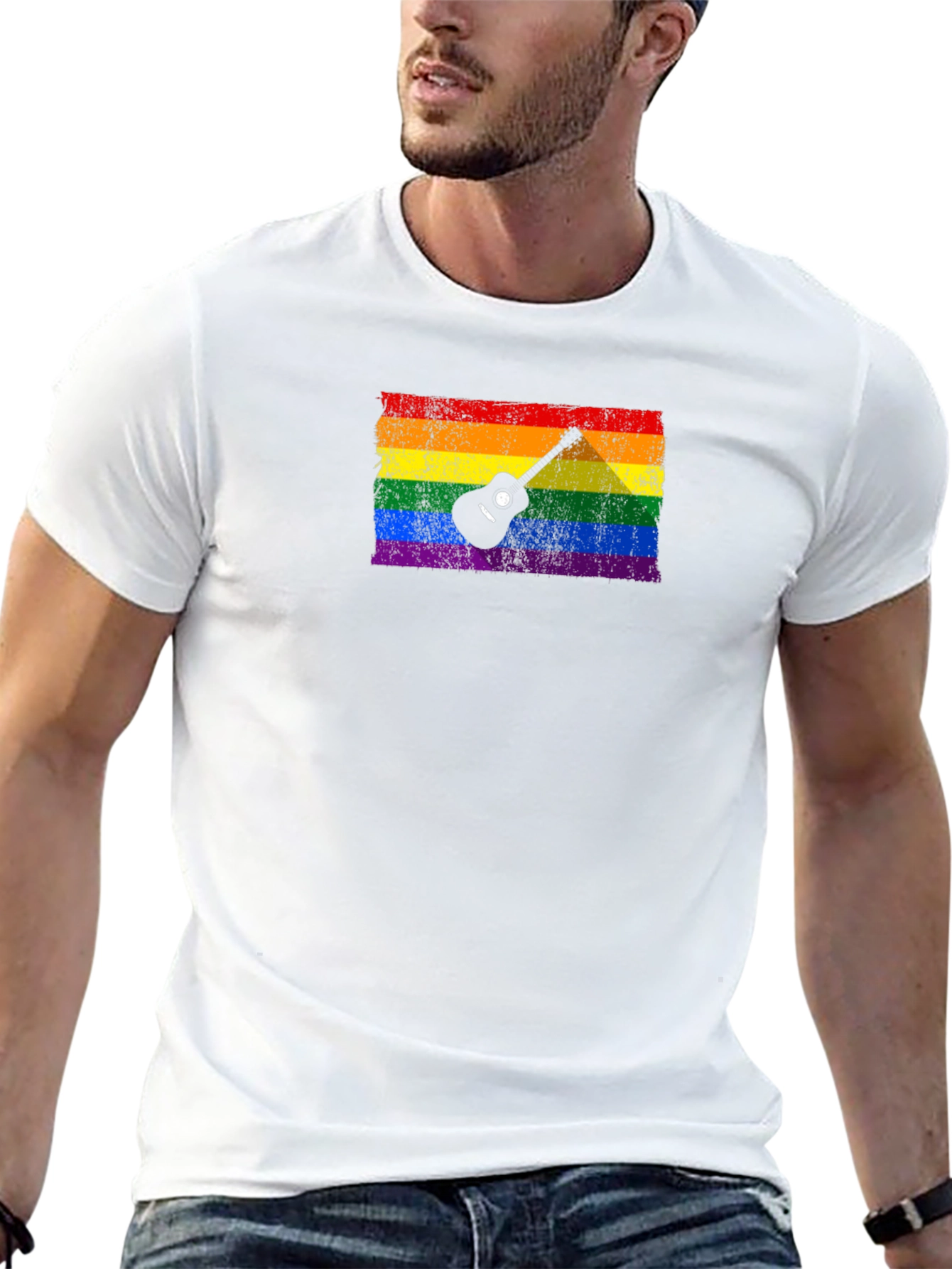 Rainbow Guitar Pride T-Shirt