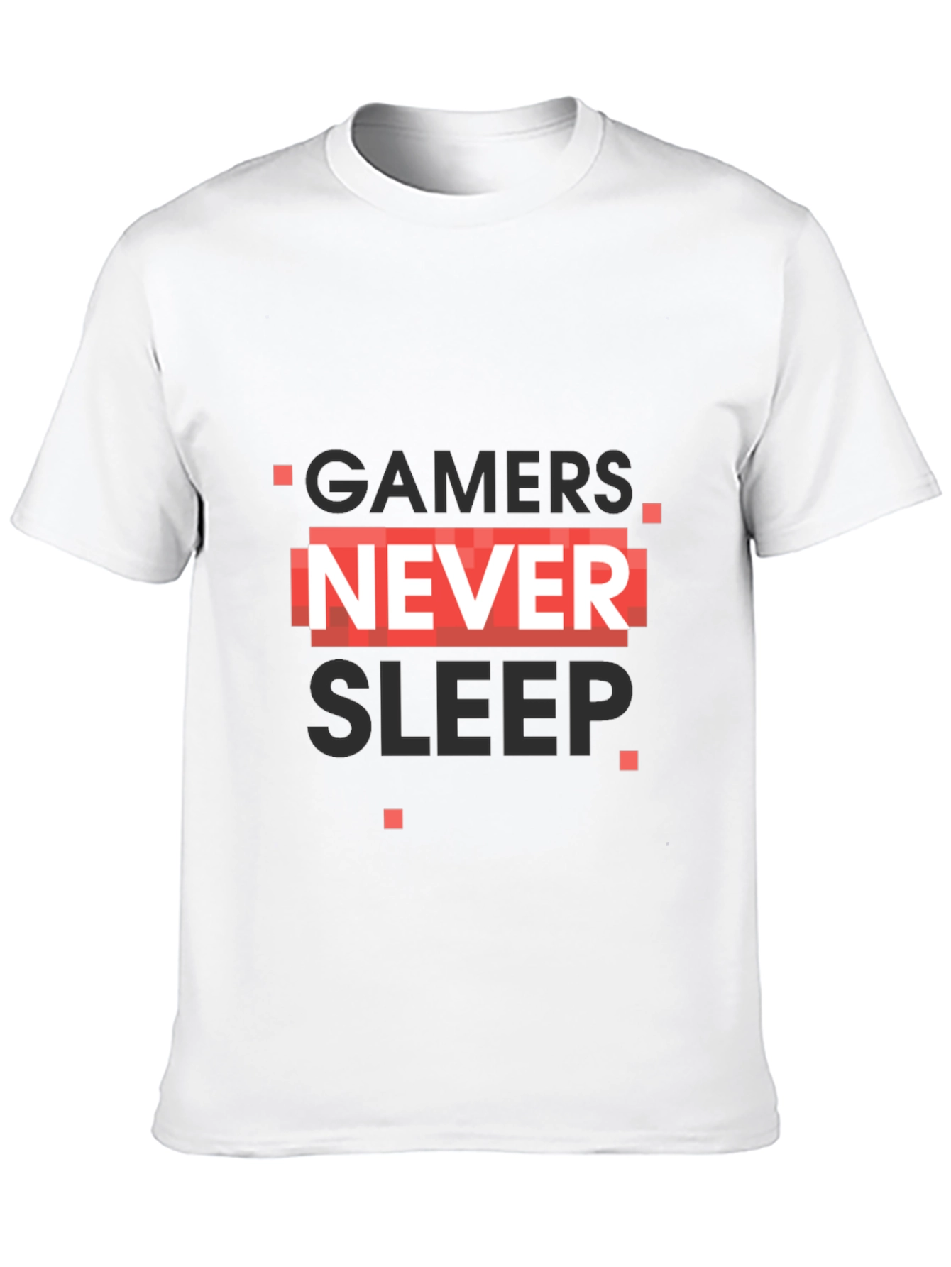 Gamers Never Sleep Black T-Shirt