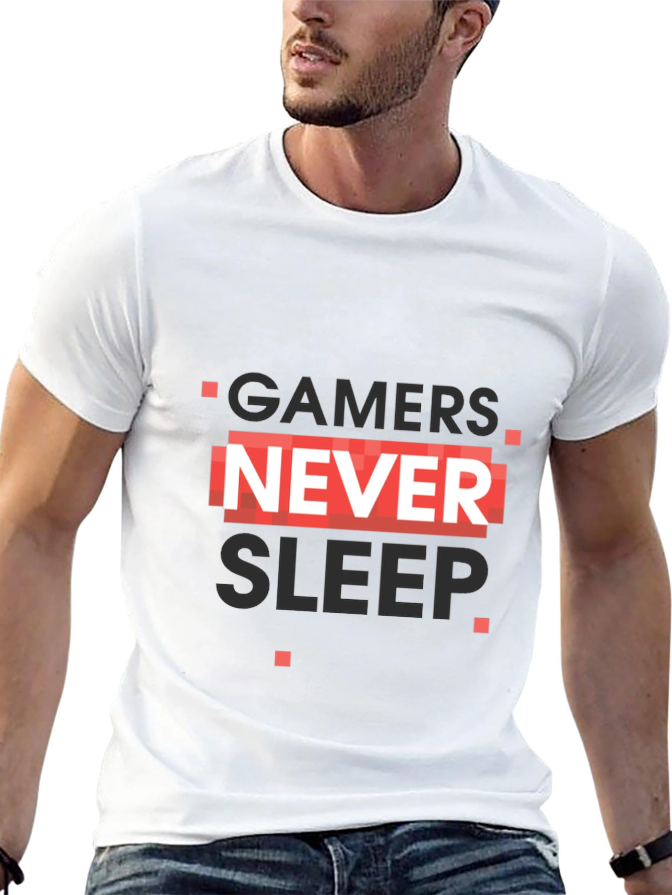 Gamers Never Sleep Black T-Shirt