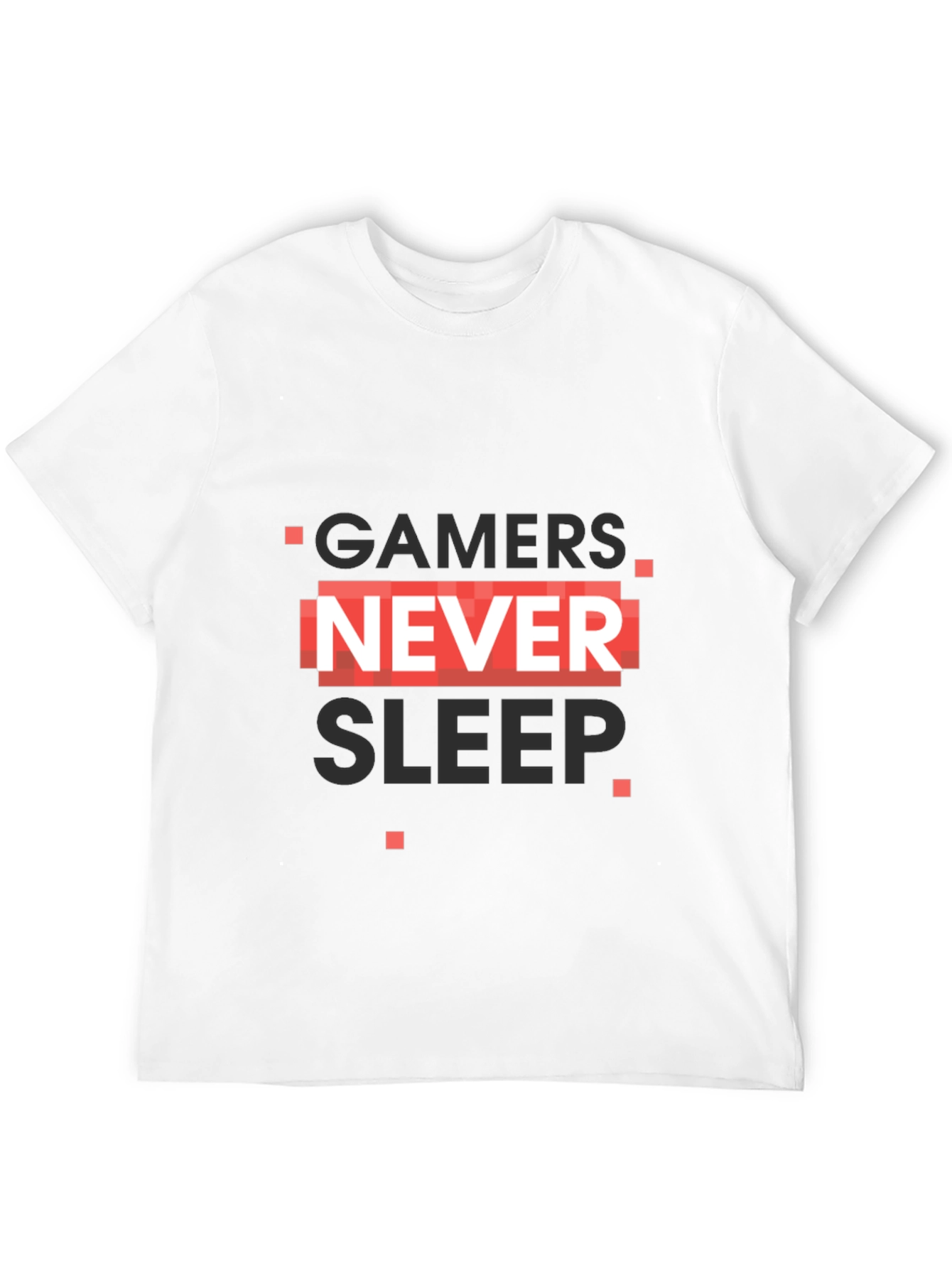 Gamers Never Sleep Black T-Shirt