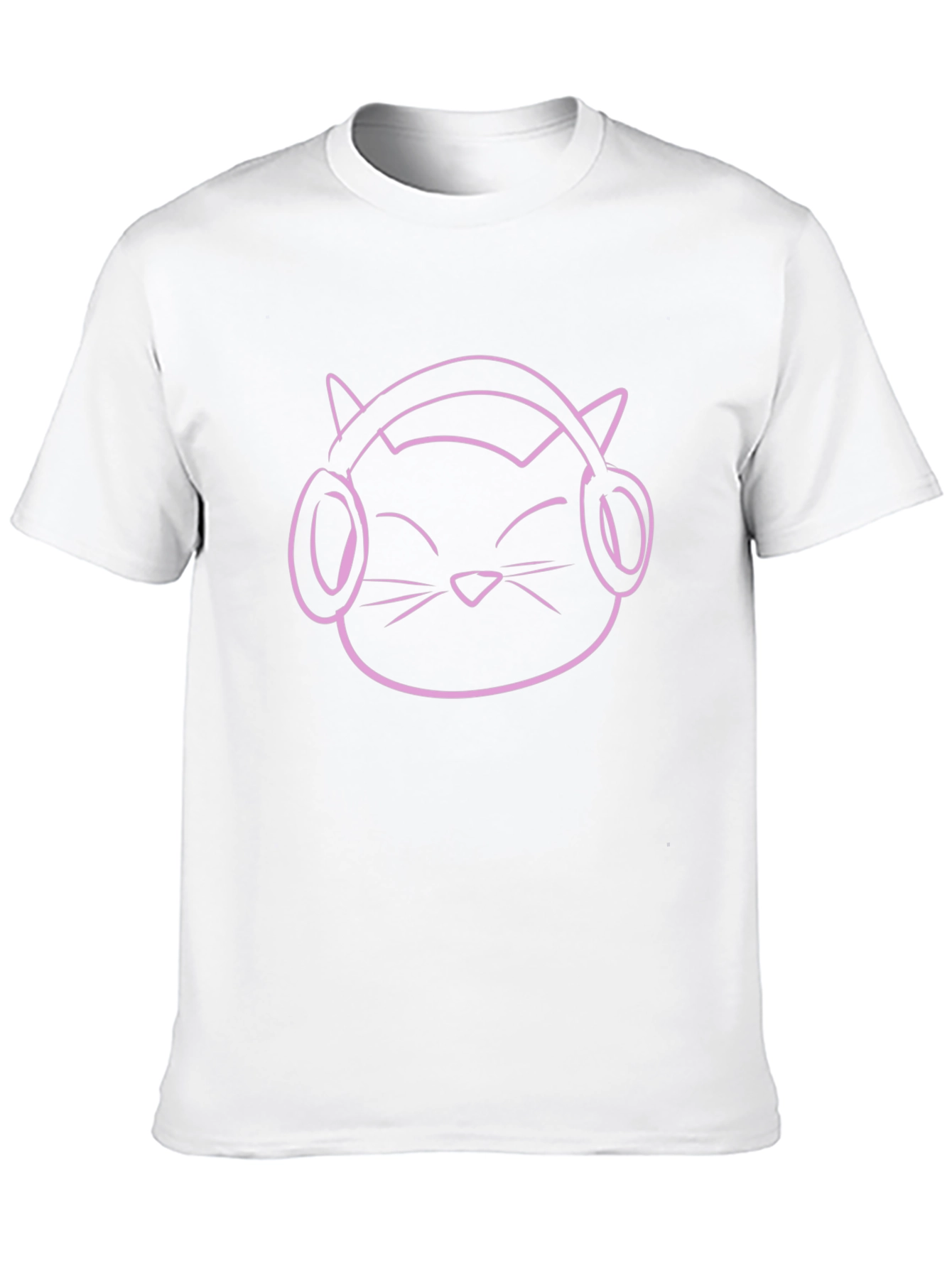 Cool Cat Headphones Graphic Tee - Black