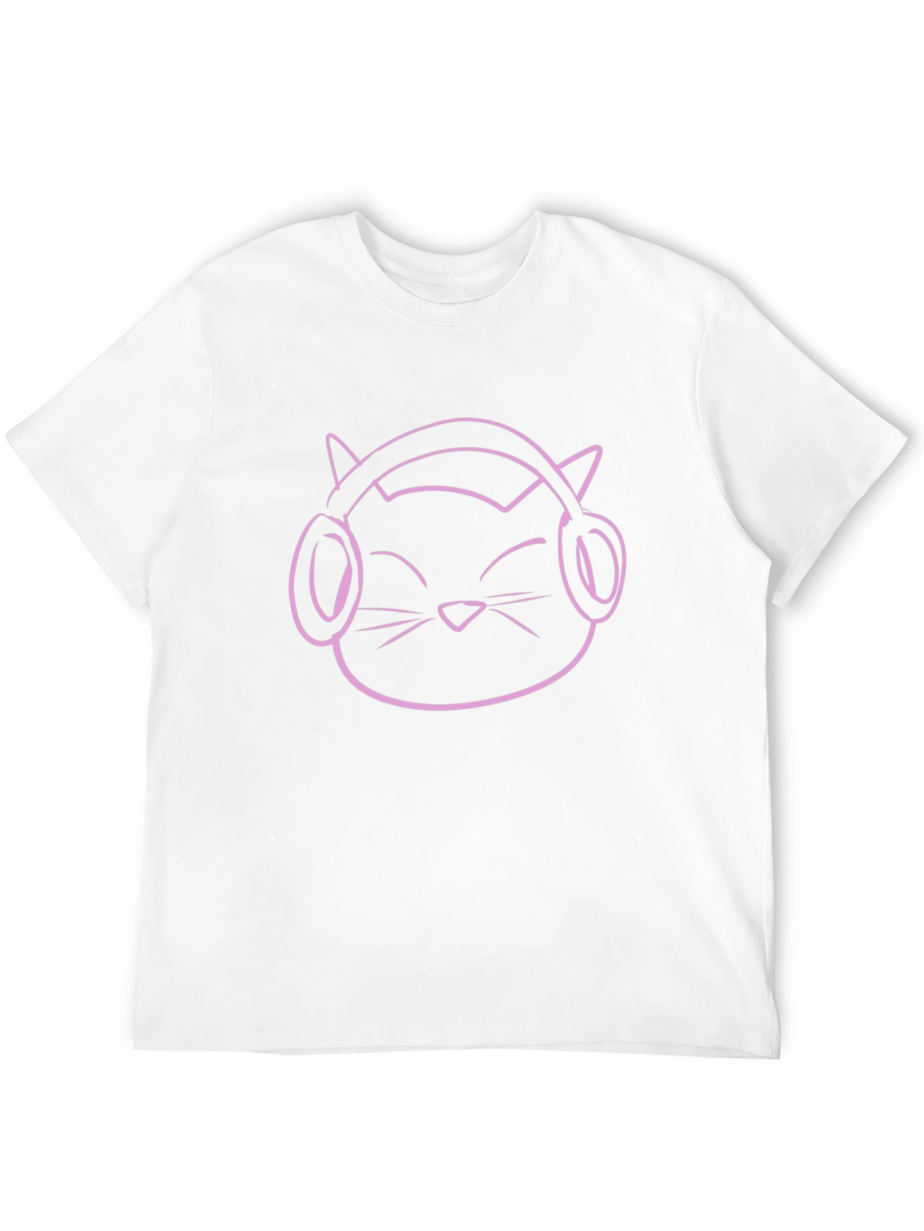 Cool Cat Headphones Graphic Tee - Black