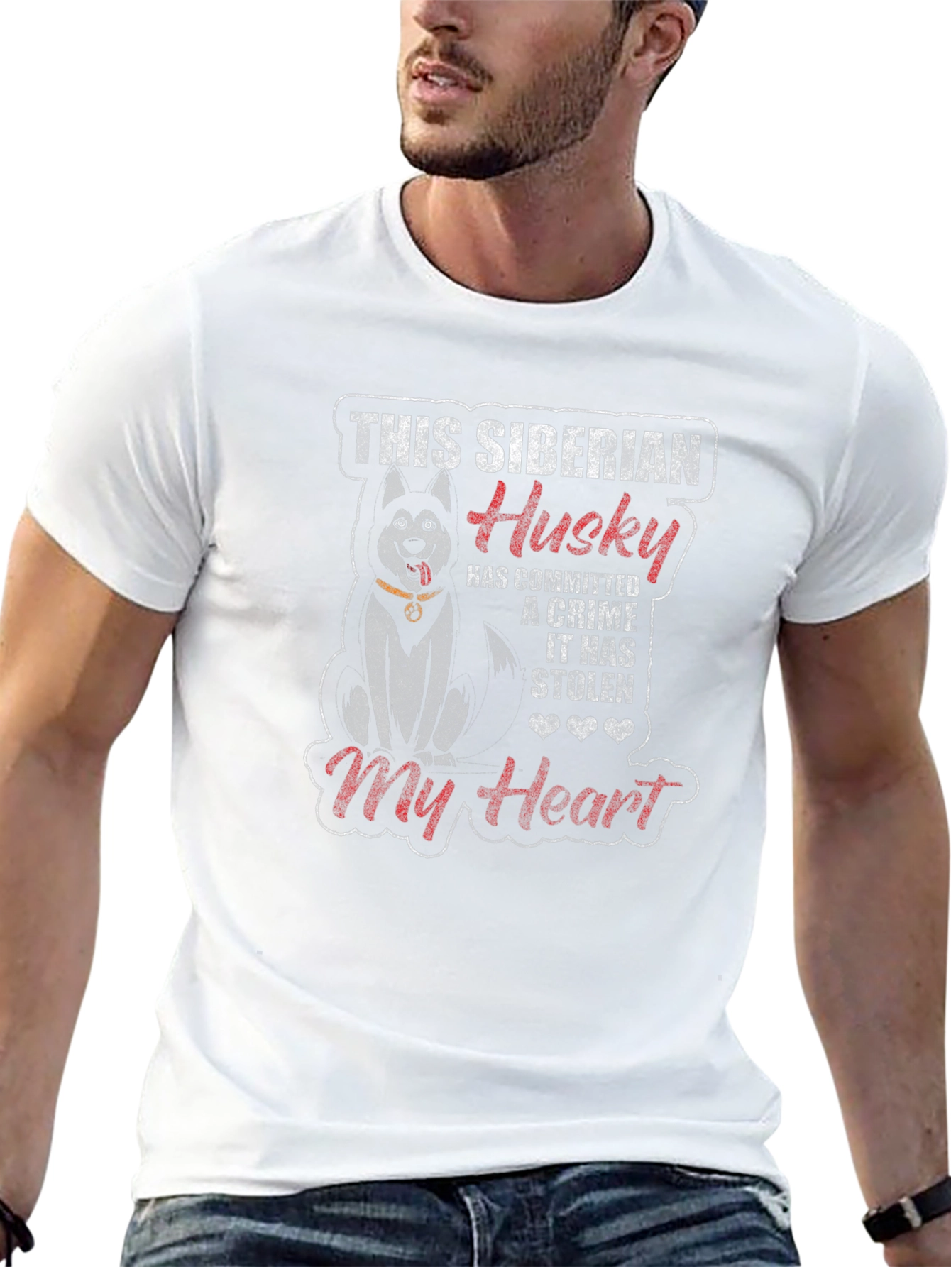 Siberian Husky Crime of the Heart T-Shirt