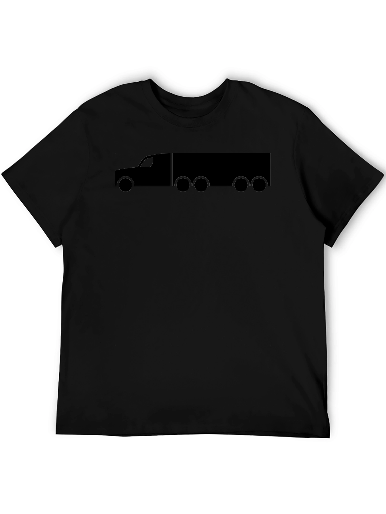 Trucker T-Shirt - Black Cotton Blend Tee