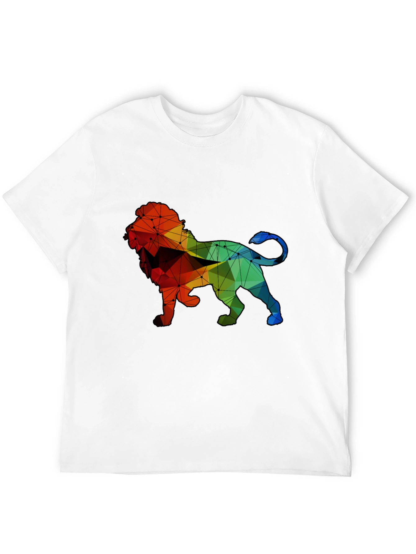 Geometric Lion Graphic T-Shirt