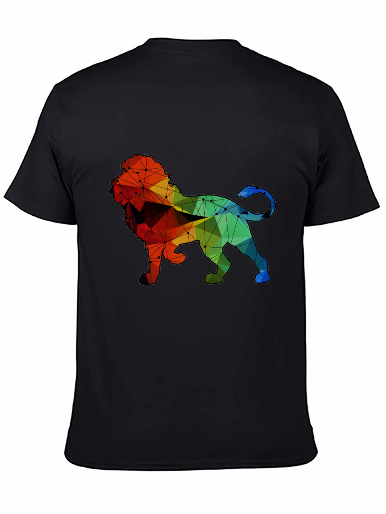 Geometric Lion Graphic T-Shirt