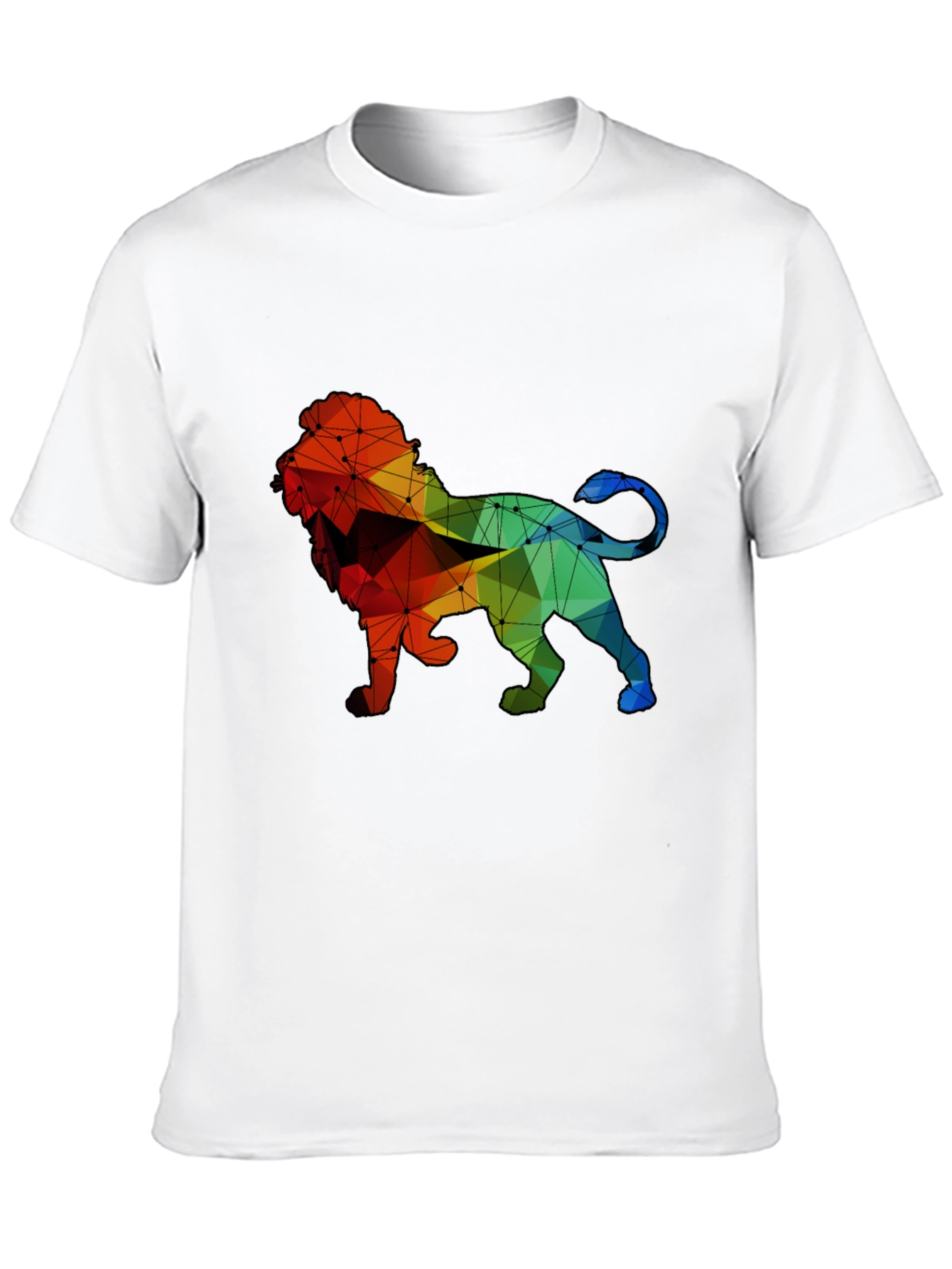 Geometric Lion Graphic T-Shirt