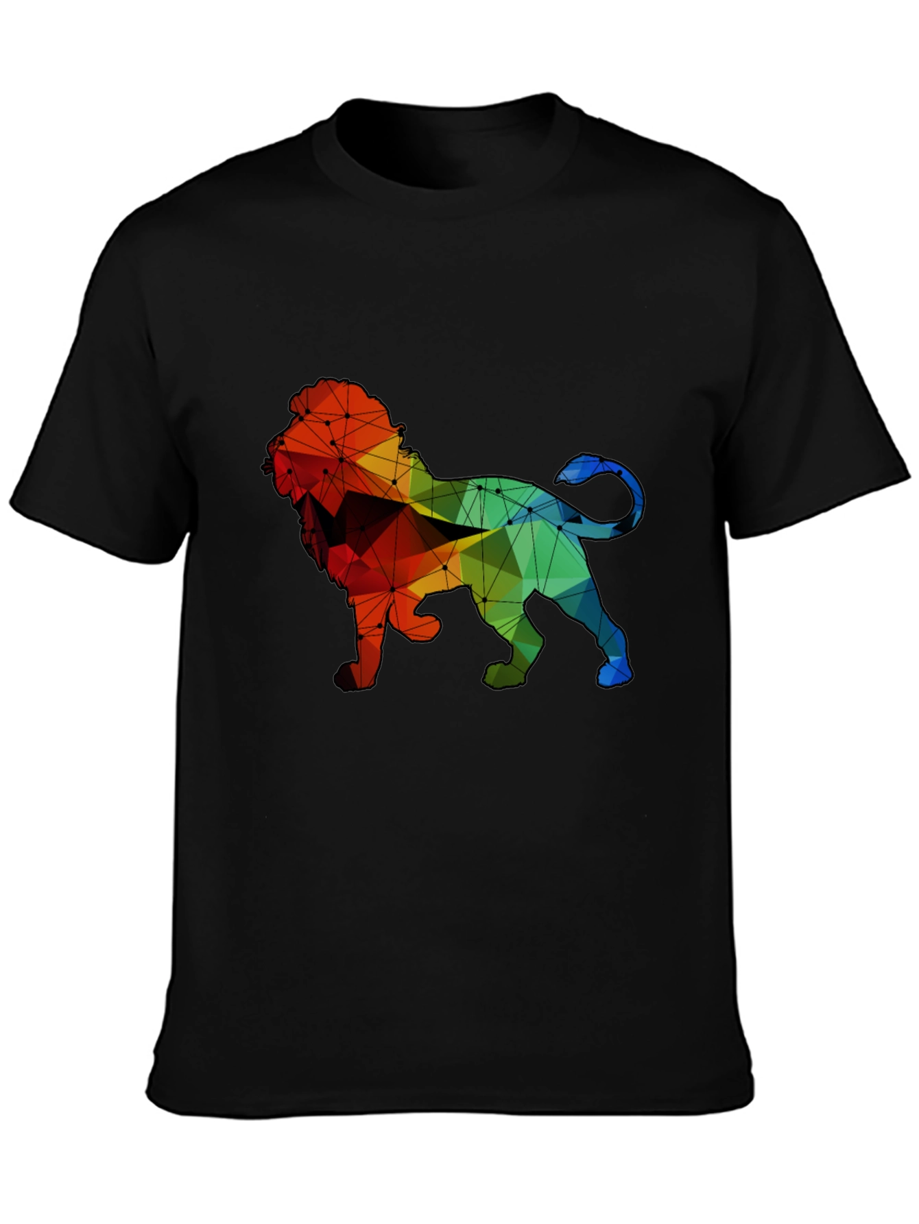 Geometric Lion Graphic T-Shirt