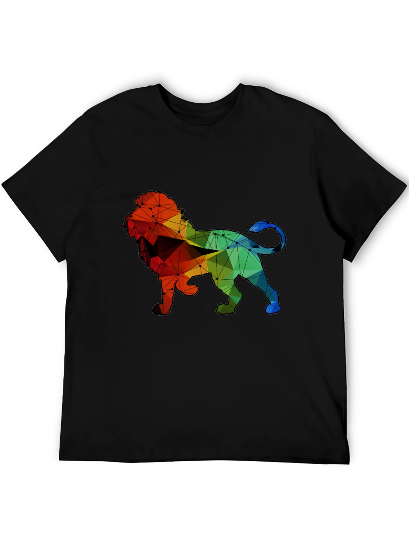 Geometric Lion Graphic T-Shirt