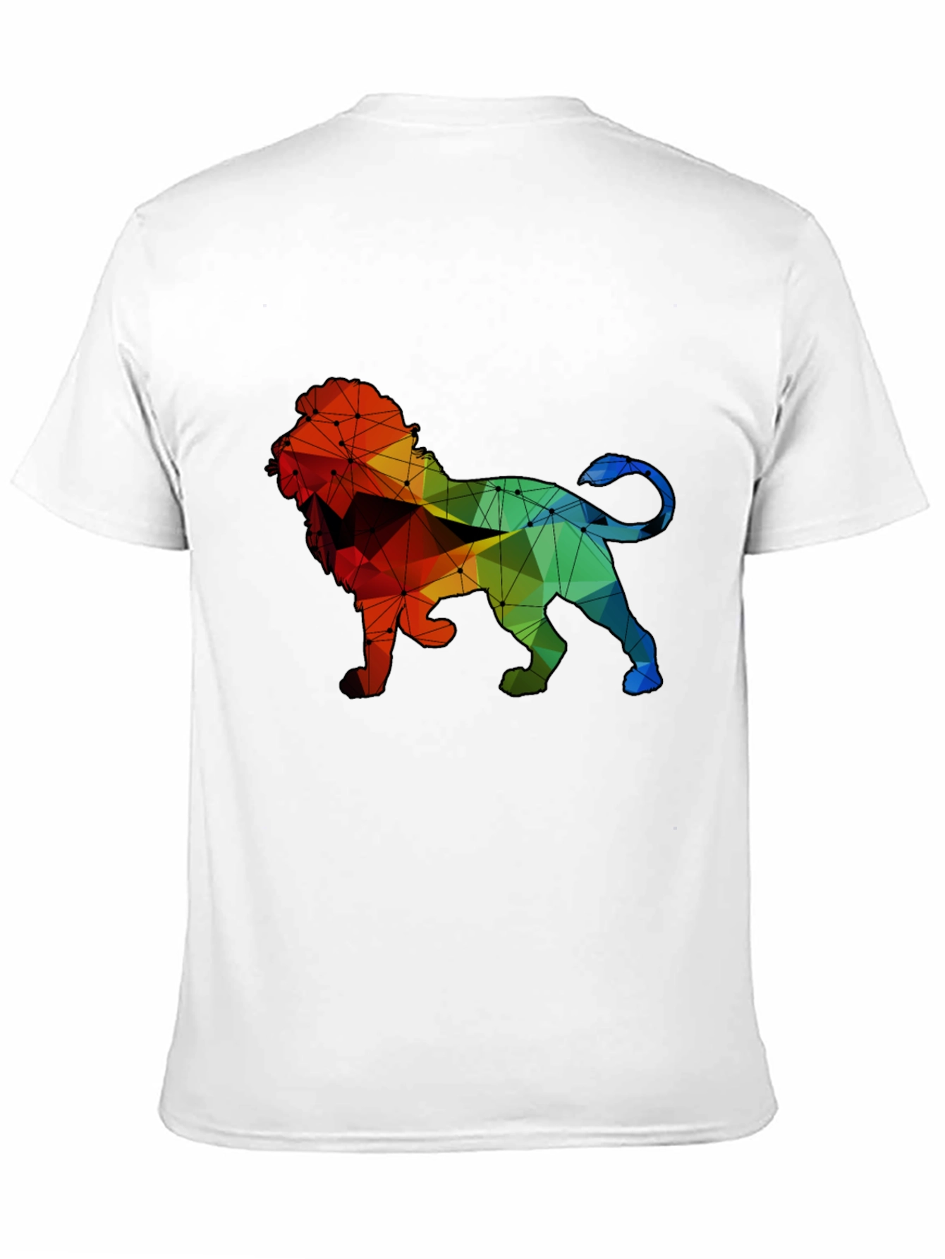 Geometric Lion Graphic T-Shirt