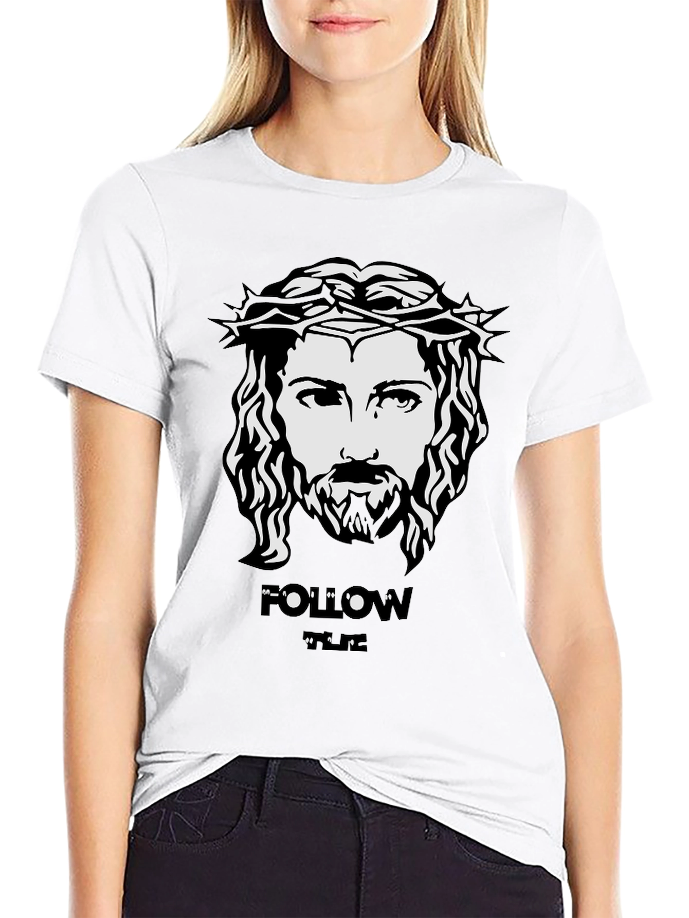 Jesus Follow Tee - Black Christian T-Shirt