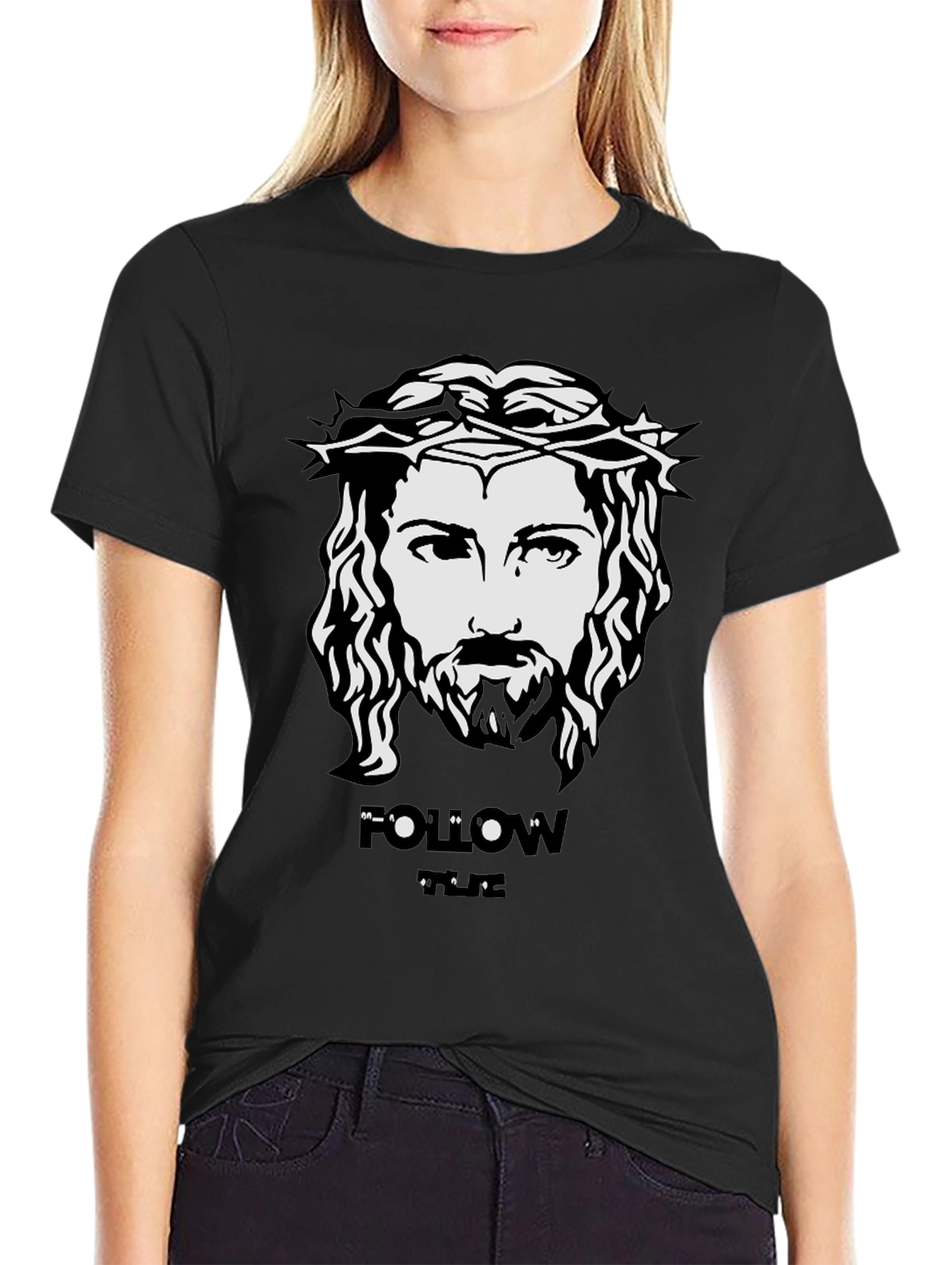 Jesus Follow Tee - Black Christian T-Shirt