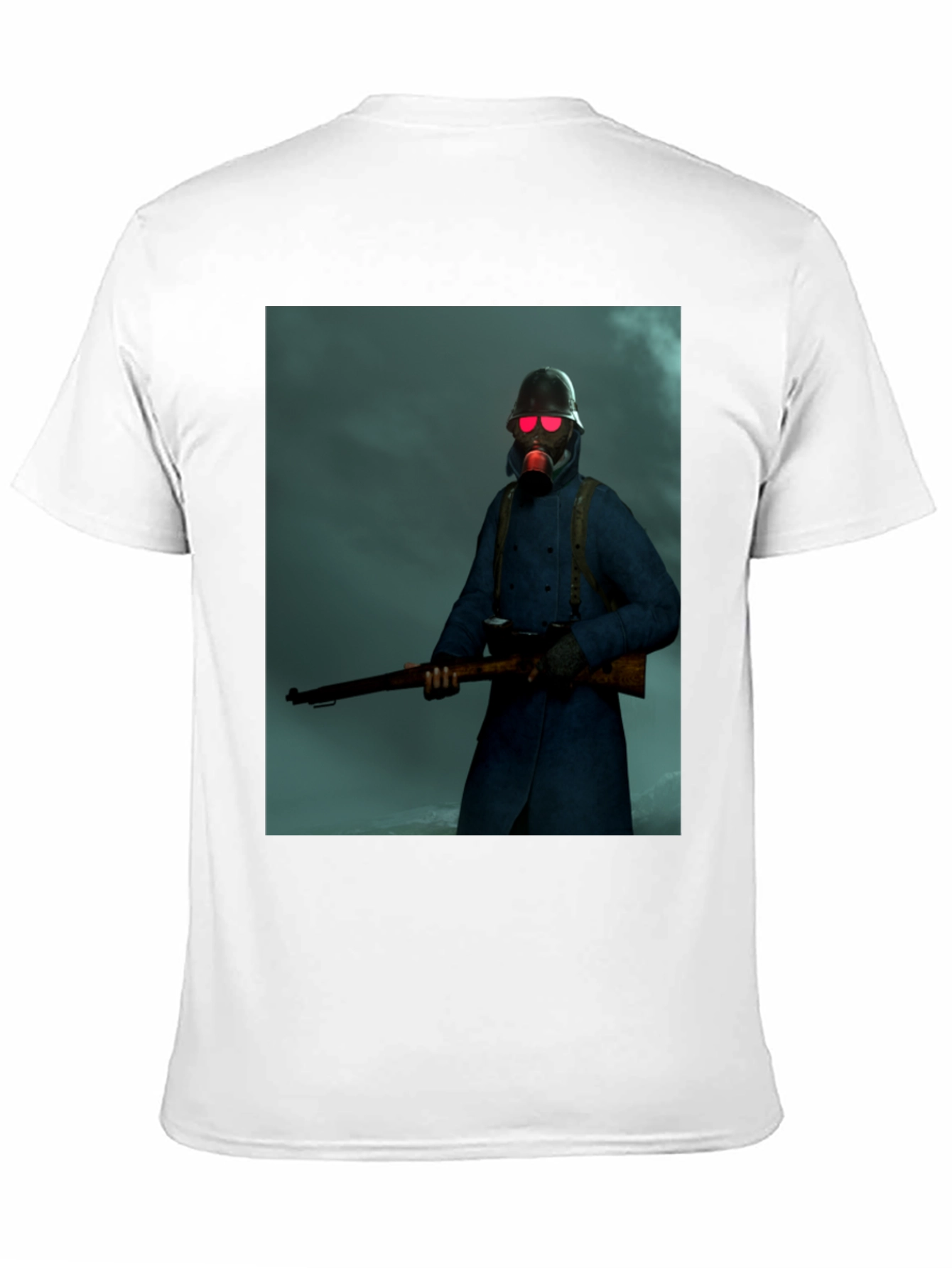 Creepy Soldier Graphic Tee - Dark Humor