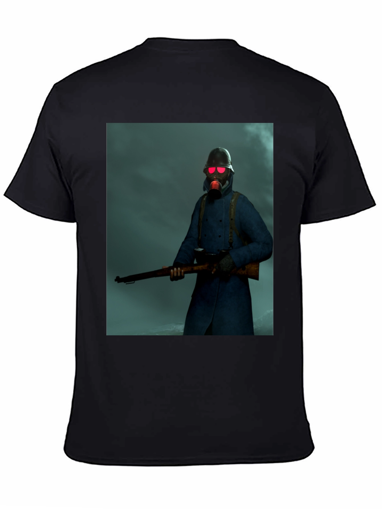 Creepy Soldier Graphic Tee - Dark Humor