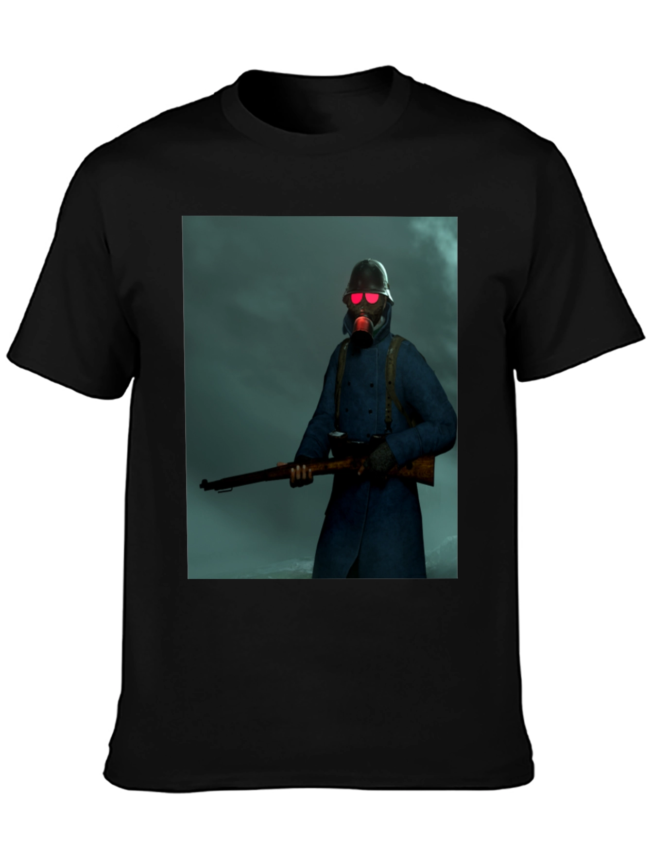 Creepy Soldier Graphic Tee - Dark Humor