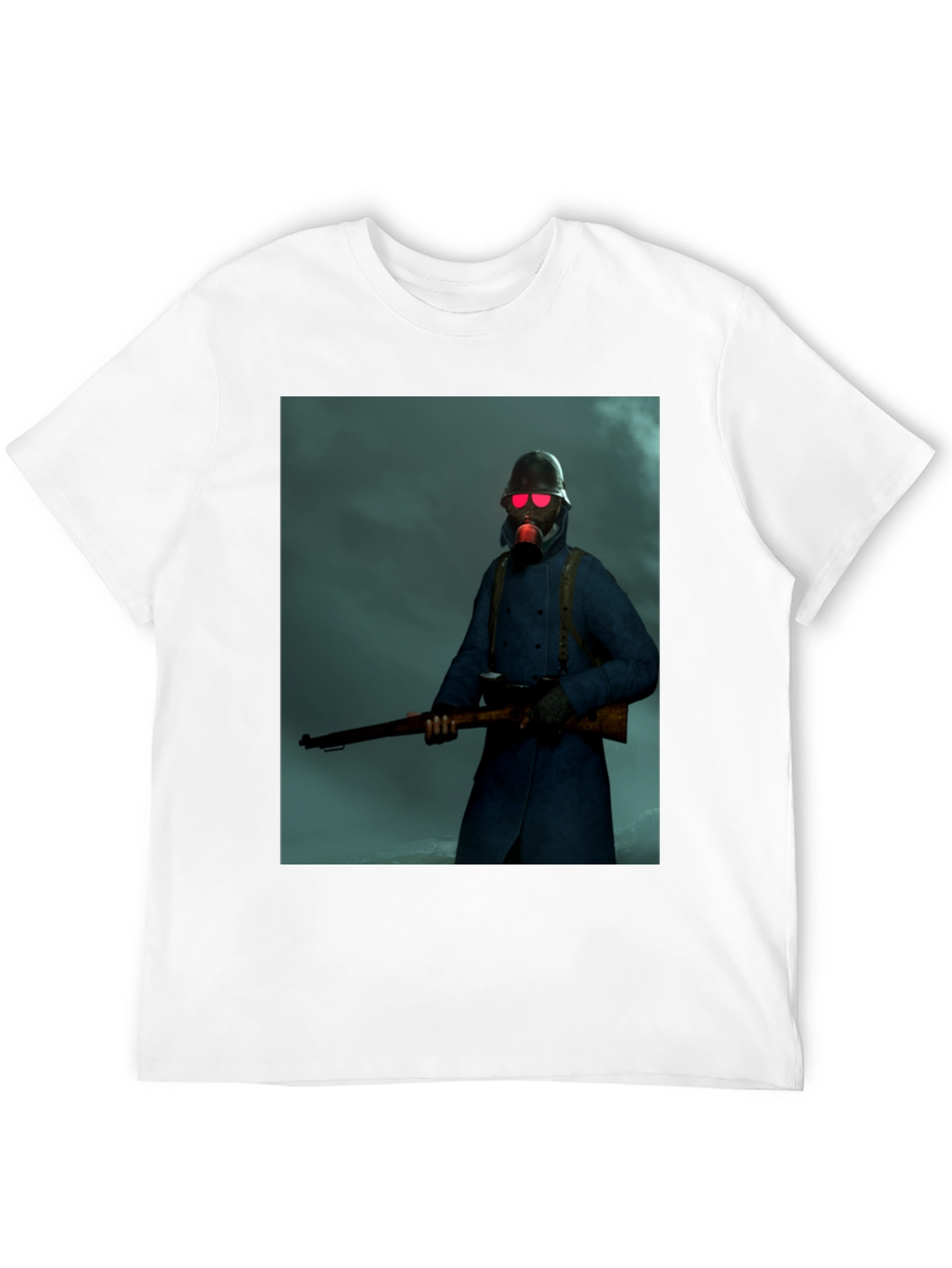 Creepy Soldier Graphic Tee - Dark Humor