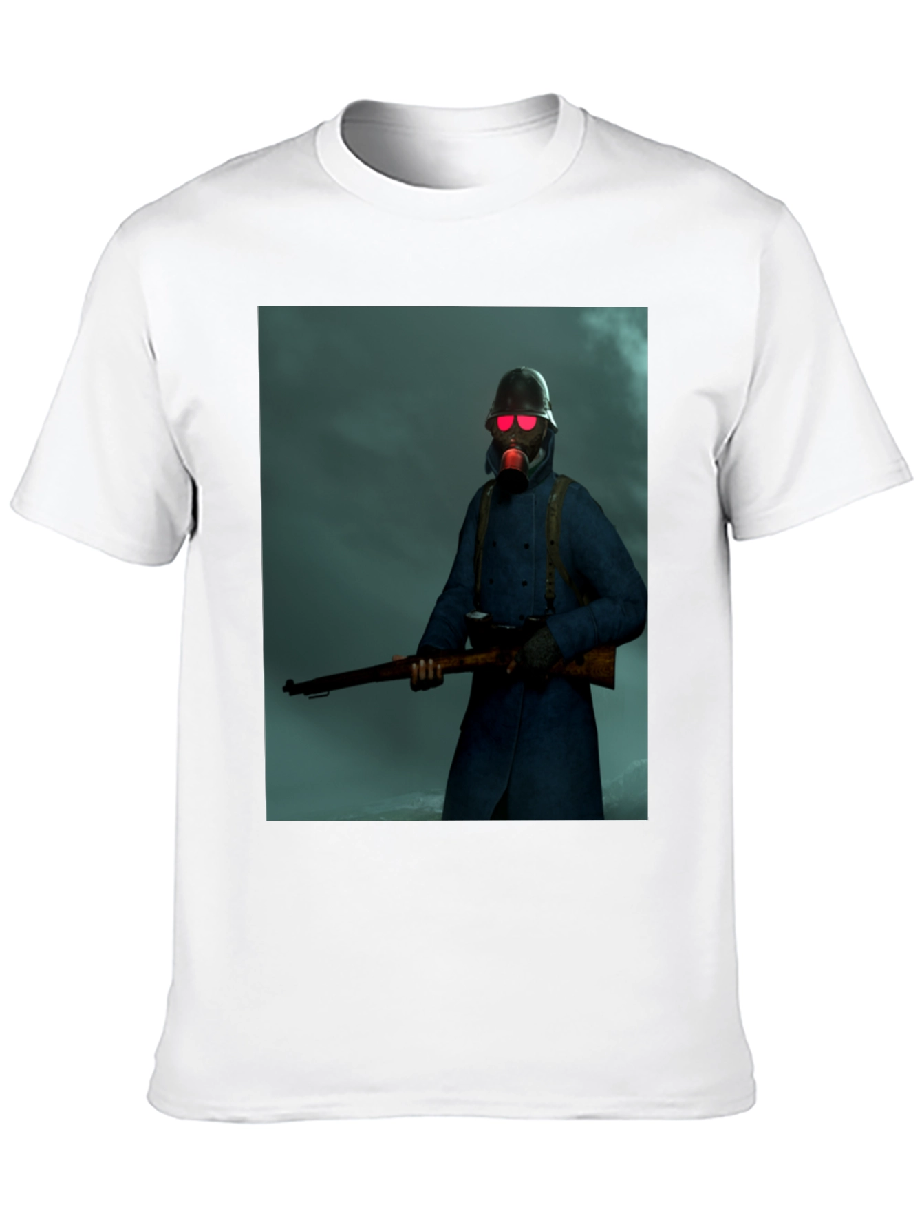 Creepy Soldier Graphic Tee - Dark Humor