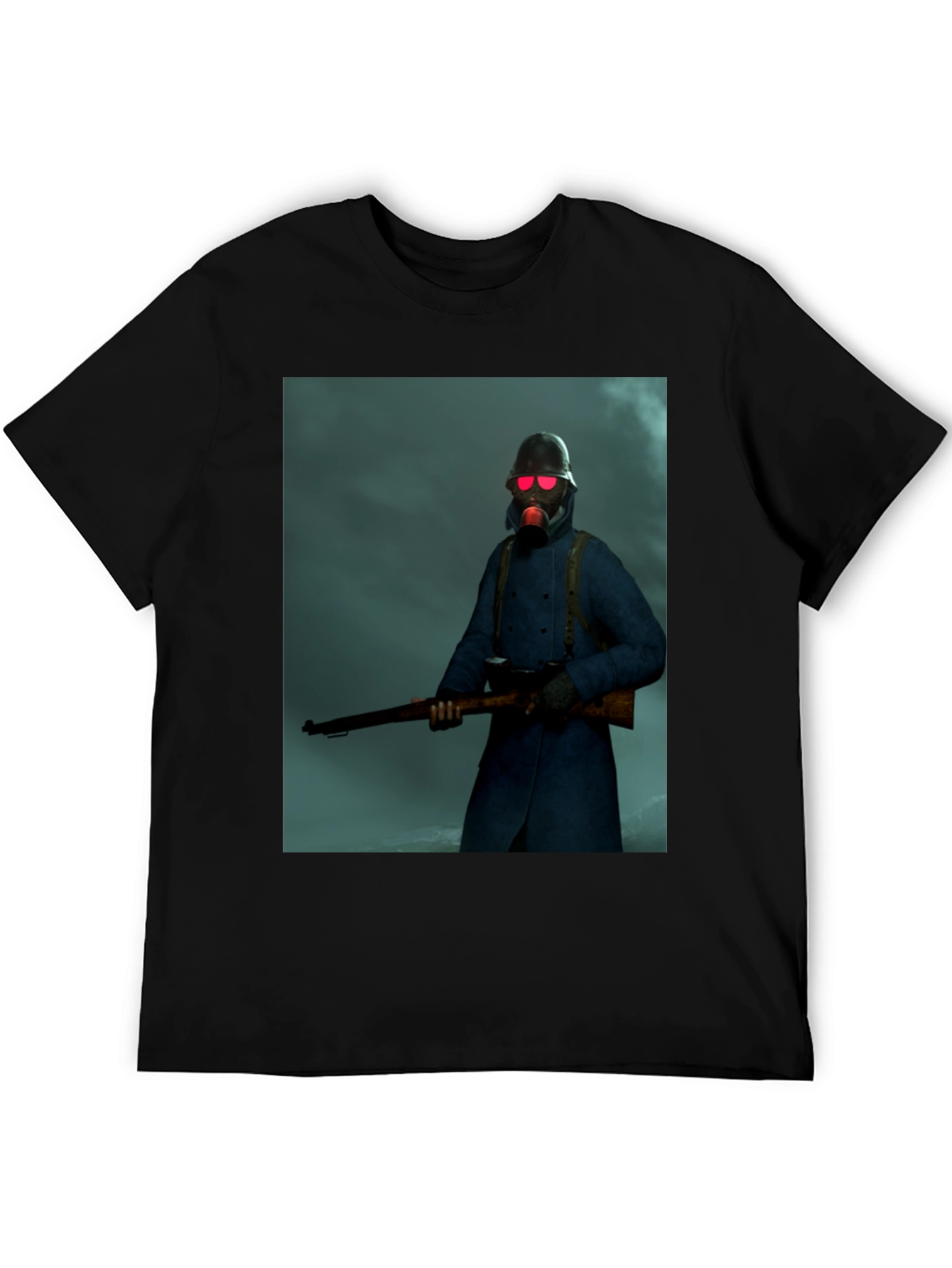 Creepy Soldier Graphic Tee - Dark Humor