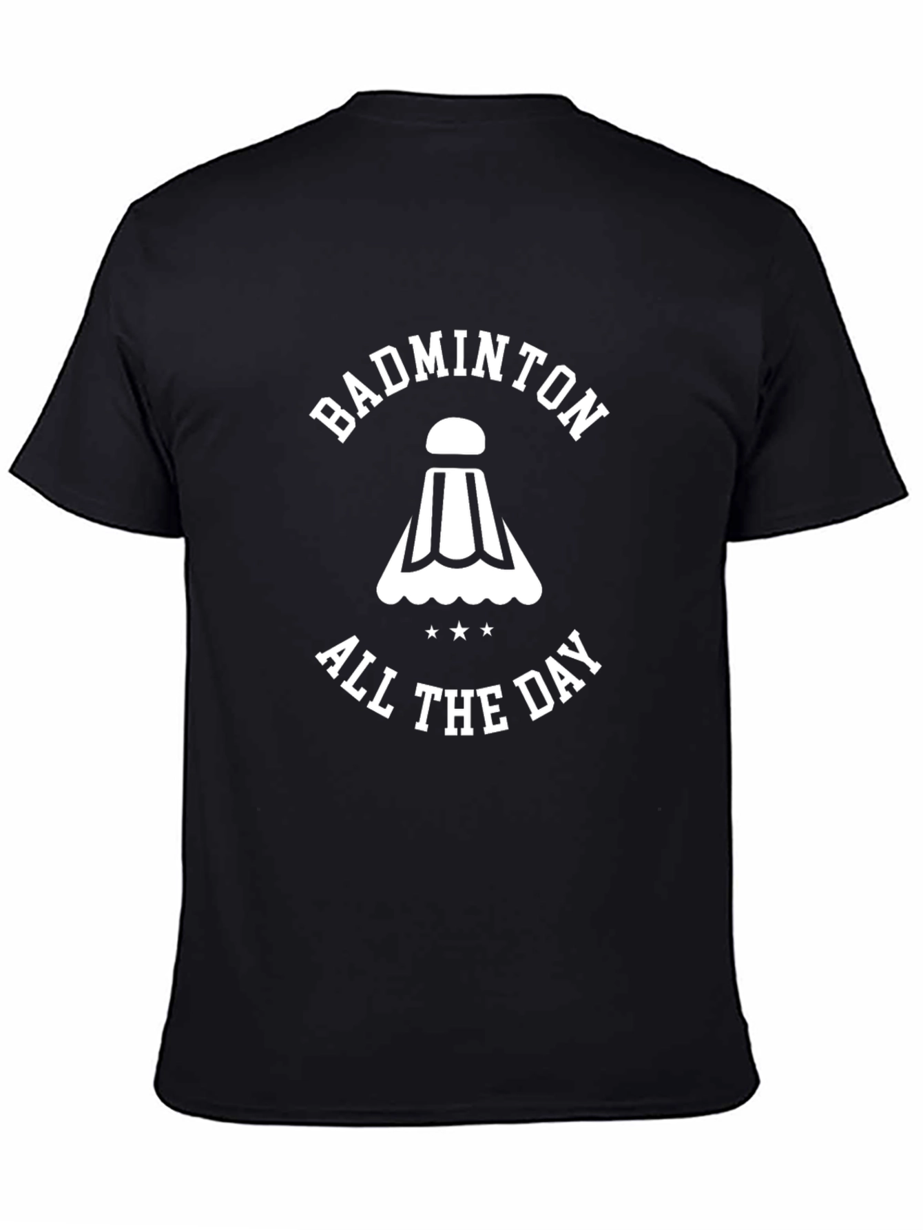 Badminton All Day T-Shirt - Black Graphic Tee