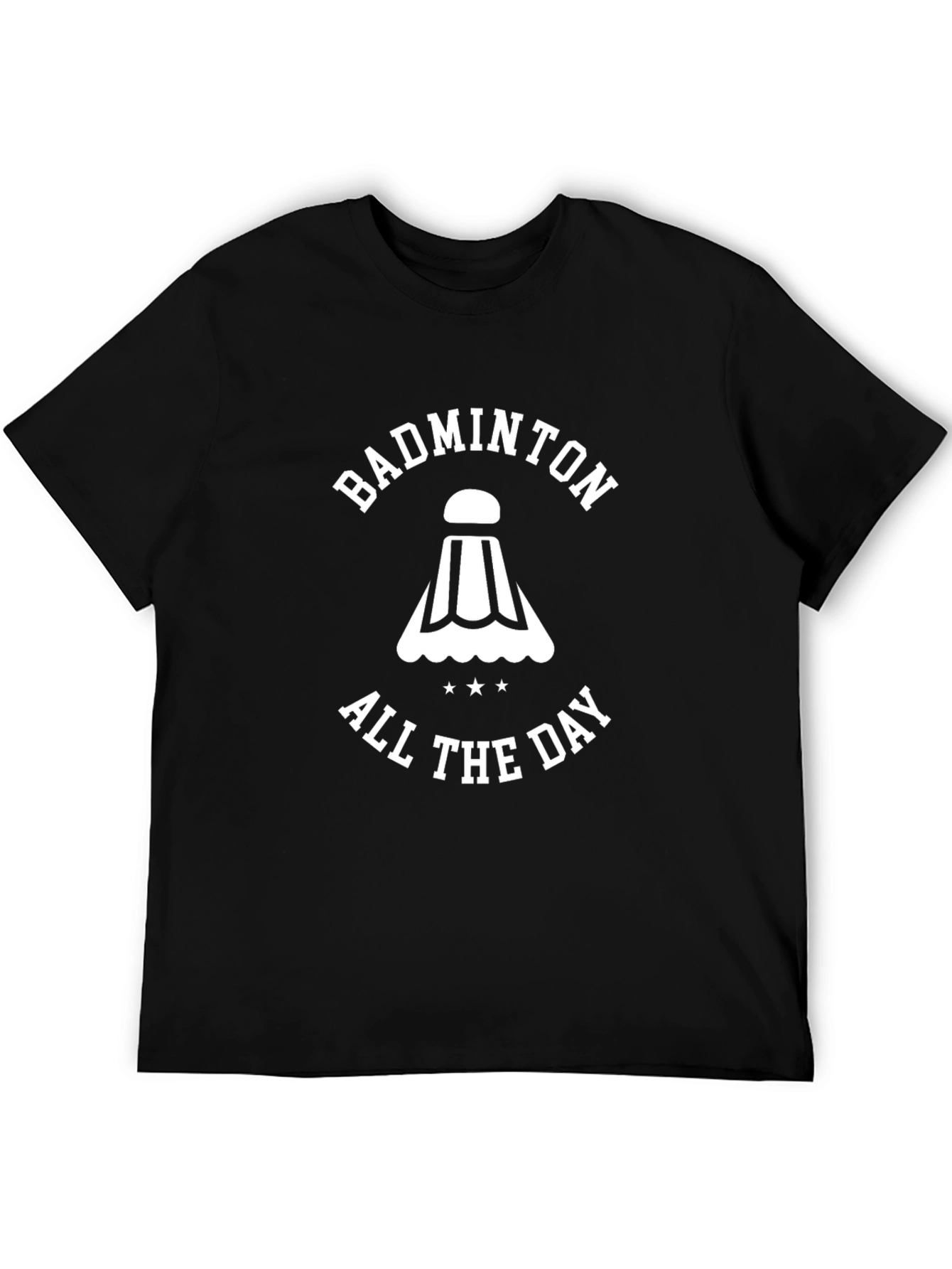 Badminton All Day T-Shirt - Black Graphic Tee