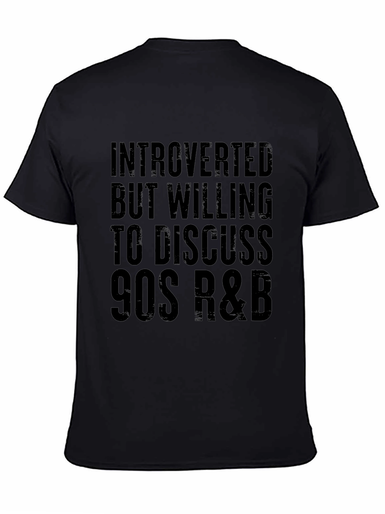 Introverted 90s R&B T-Shirt - Black
